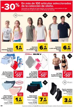 Carrefour folleto │ válido desde el 11.09.2025 | Página: 68 | Productos: Ropa interior, Bragas, Camiseta manga corta, Ropa