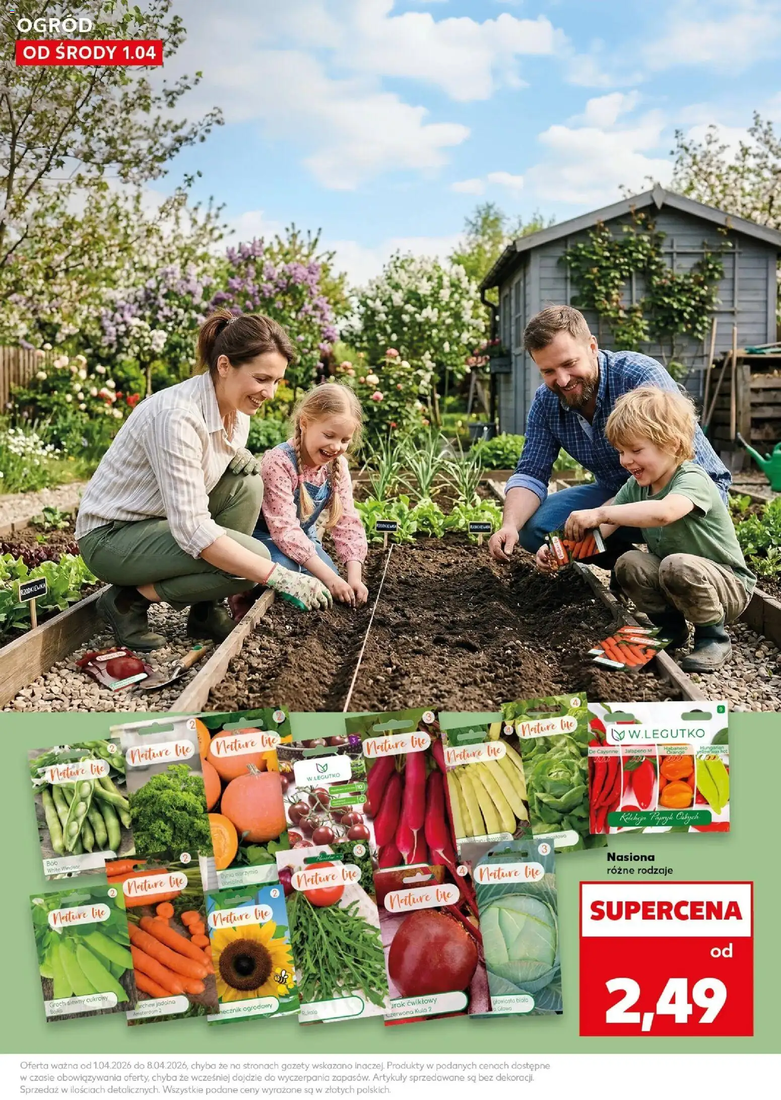 Kaufland gazetka - Ogród od 01.04.2026 | Strona: 22 | Produkty: Groch, Rukola, Nasiona