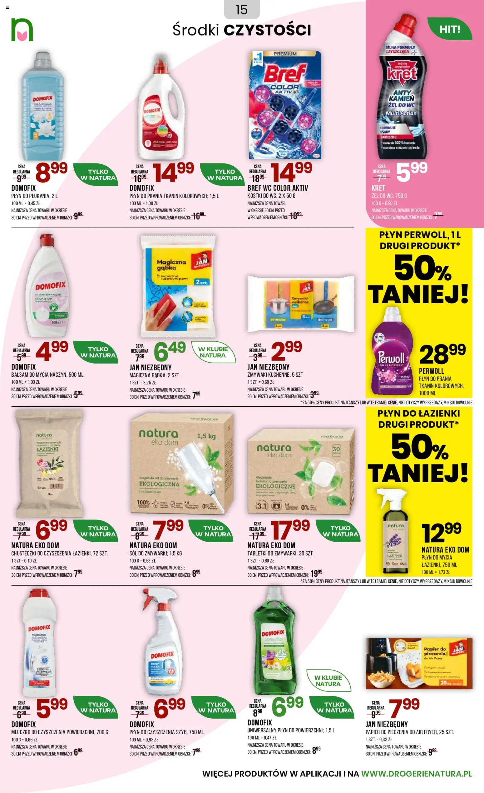 Drogerie Natura Black Friday od 23.10.2025 | Strona: 15 | Produkty: Papier do pieczenia, Cleaner, Detergent, Sól