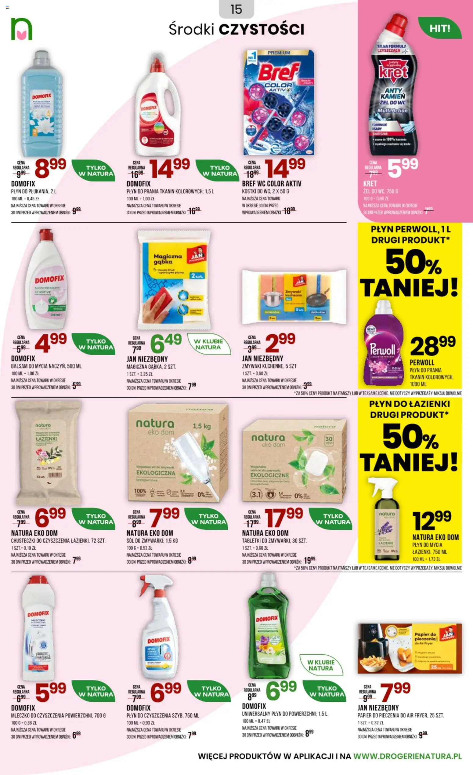 Drogerie Natura Black Friday od 23.10.2025 | Strona: 15 | Produkty: Papier do pieczenia, Gąbka, Detergent, Sól