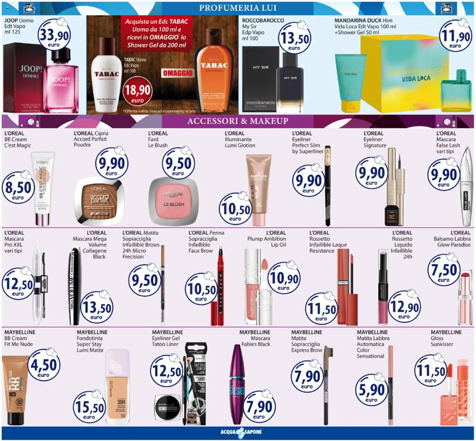Volantino Acqua e Sapone del 17.11.2025 | Pagina: 3 | Prodotti: Illuminante, Eyeliner, Rossetto, Sapone