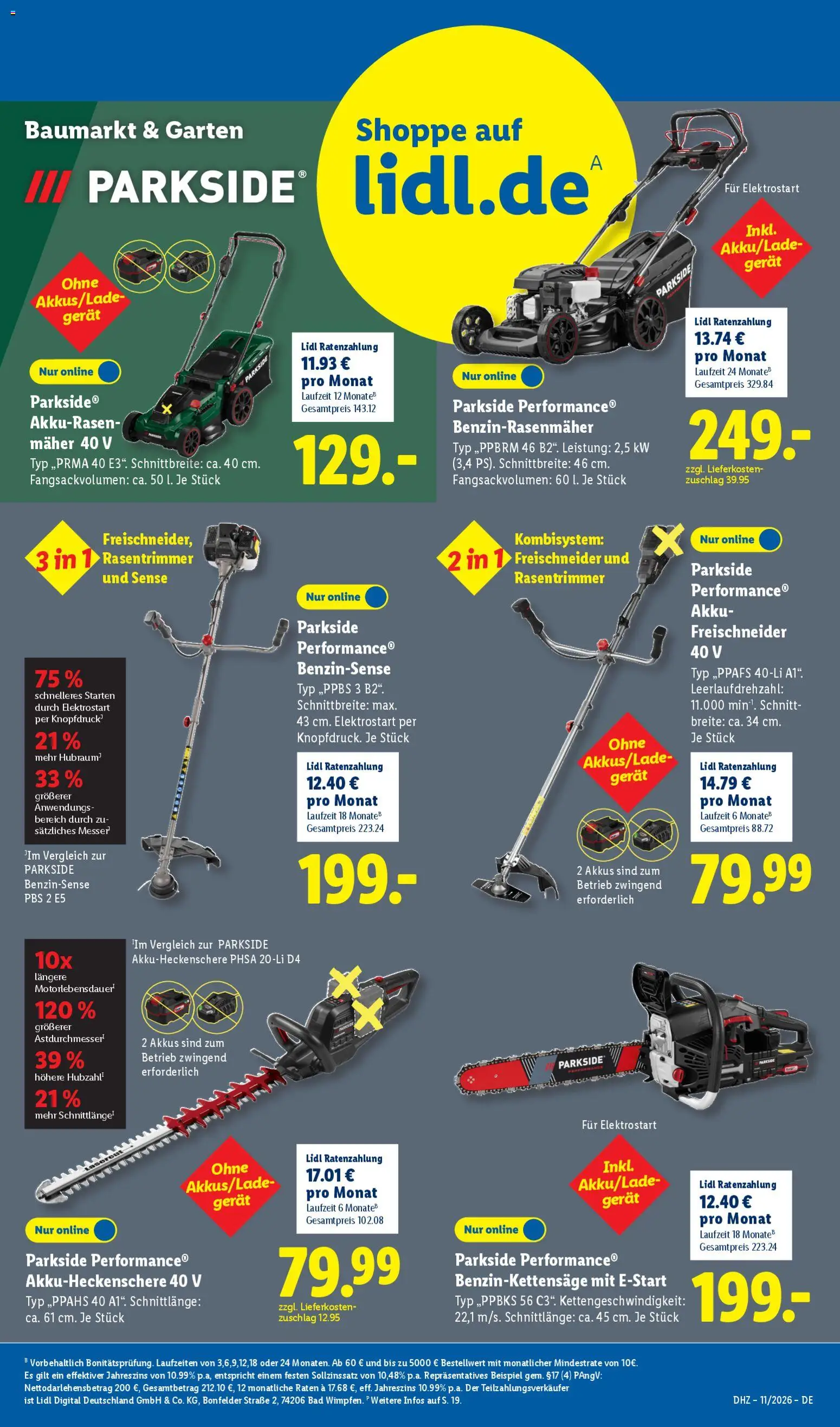 Lidl Německo leták od 09.03.2026 | Strana: 19 | Produkty: Parkside