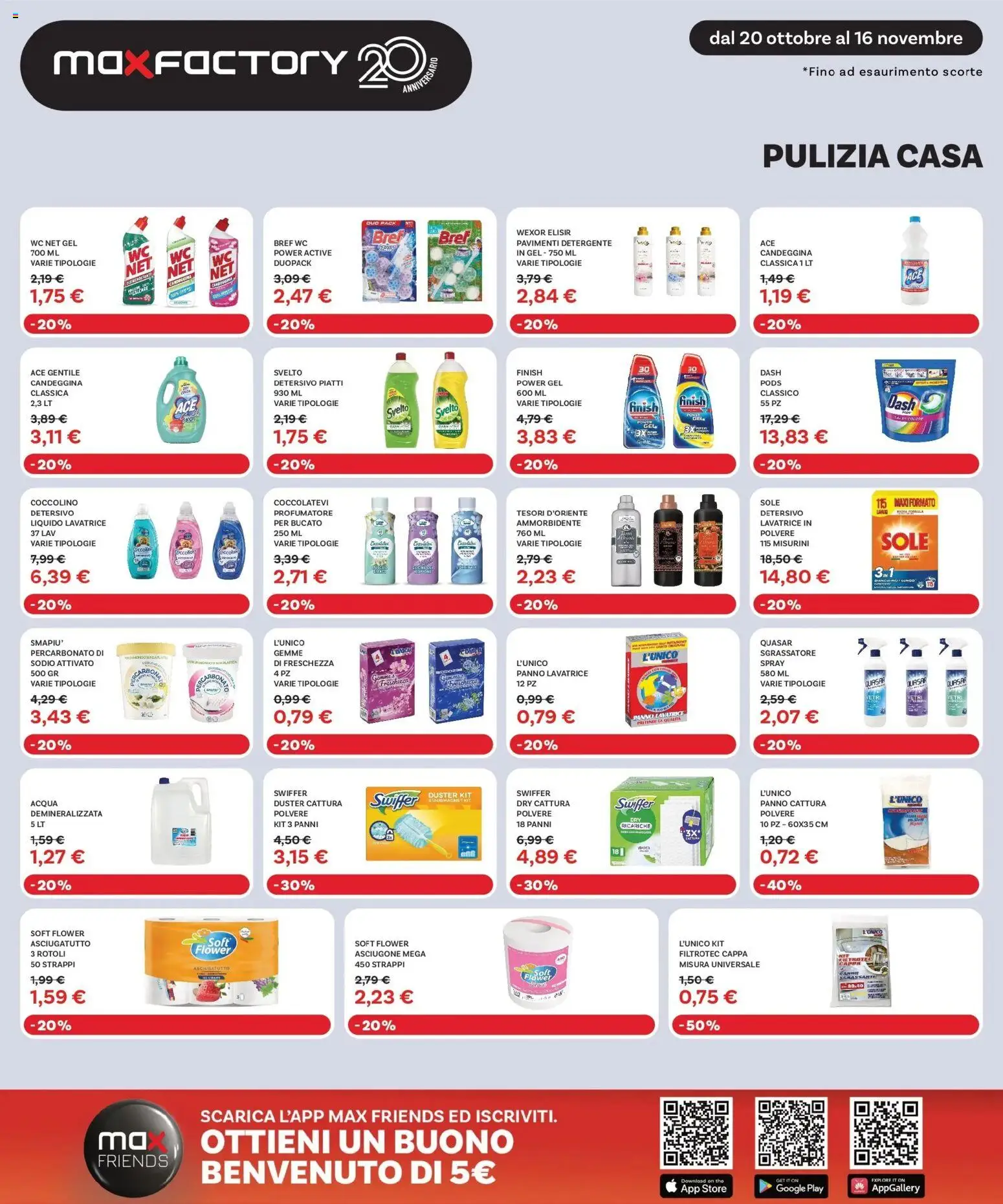 Volantino Max Factory del 20.10.2025 | Pagina: 24 | Prodotti: Candeggina, Sgrassatore, The, Asciugatutto