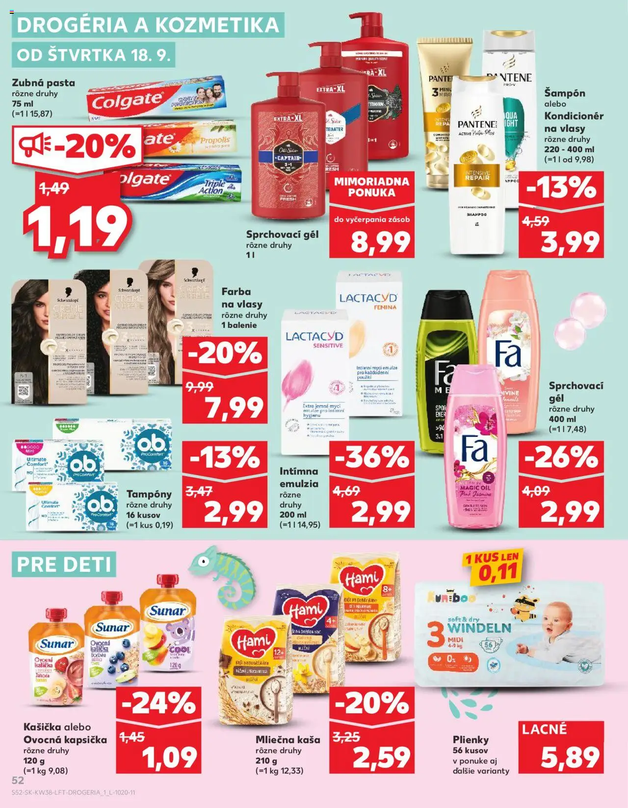 Kaufland SK akciós ujság - amely érvényes a következő dátumtól: 18.09.2025 | Oldal: 52