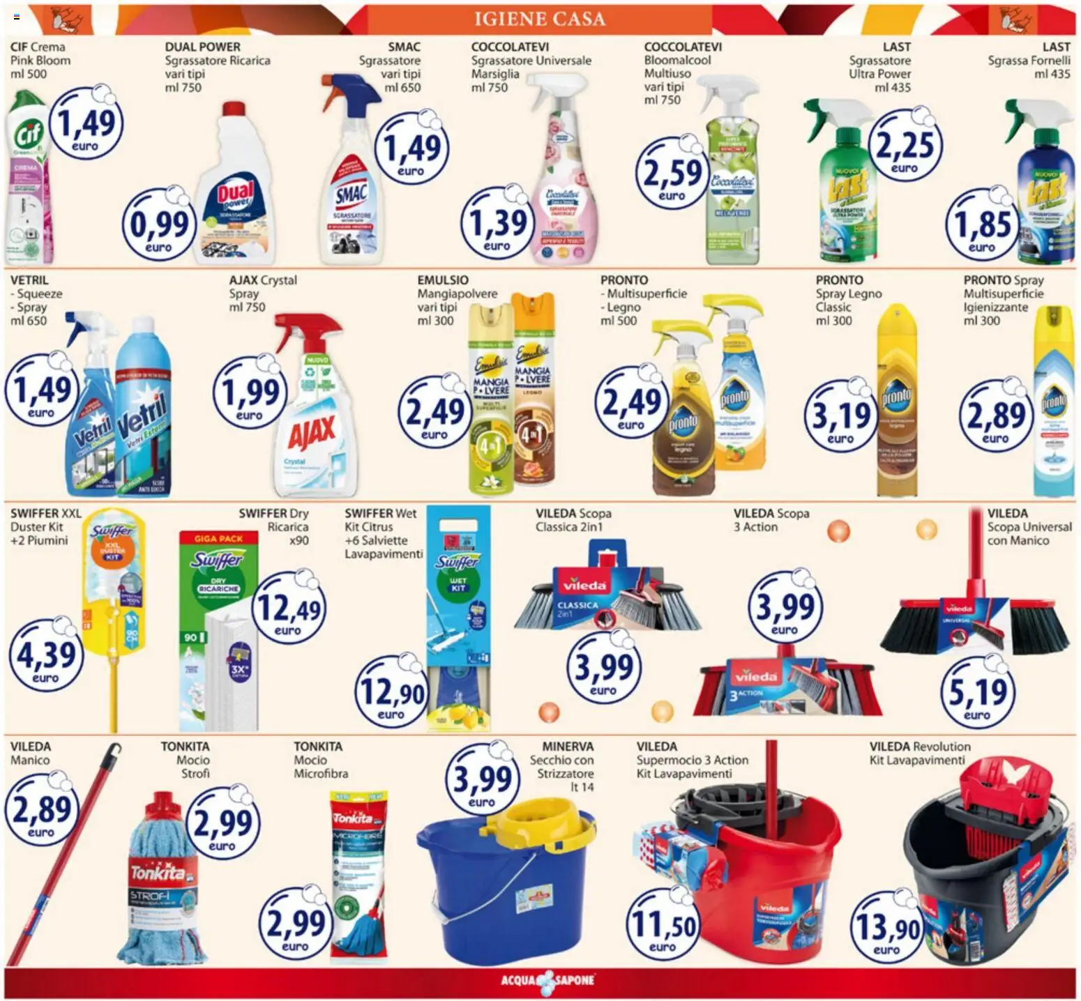 Volantino Acqua e Sapone del 15.12.2025 | Pagina: 16 | Prodotti: Crema, Sapone, Mocio, Acqua