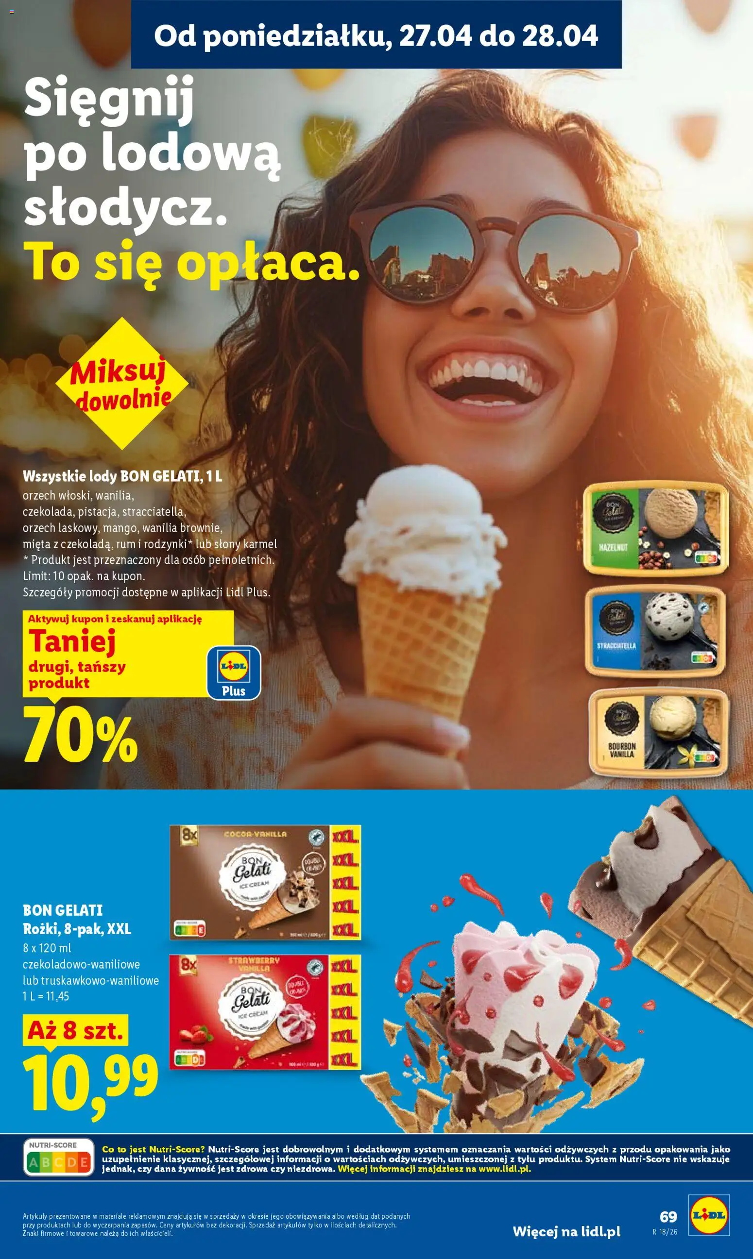 Lidl Polsko leták od 27.04.2026 | Strana: 69 | Produkty: Rum, Bourbon, Bon Gelati