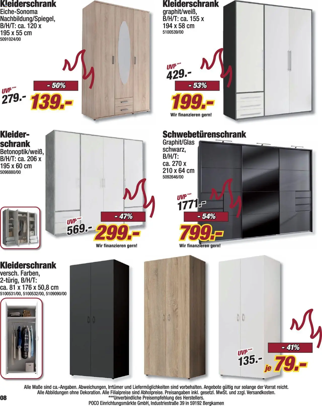 Poco Hot Deals - gültig ab dem 26.07.2025 | Seite: 8 | Produkte: Kleiderschrank, Schwebetürenschrank, Schrank