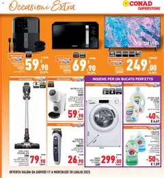 Volantino Conad del 17.07.2025 | Pagina: 32 | Prodotti: Scopa elettrica, Microonde, Scopa, TV