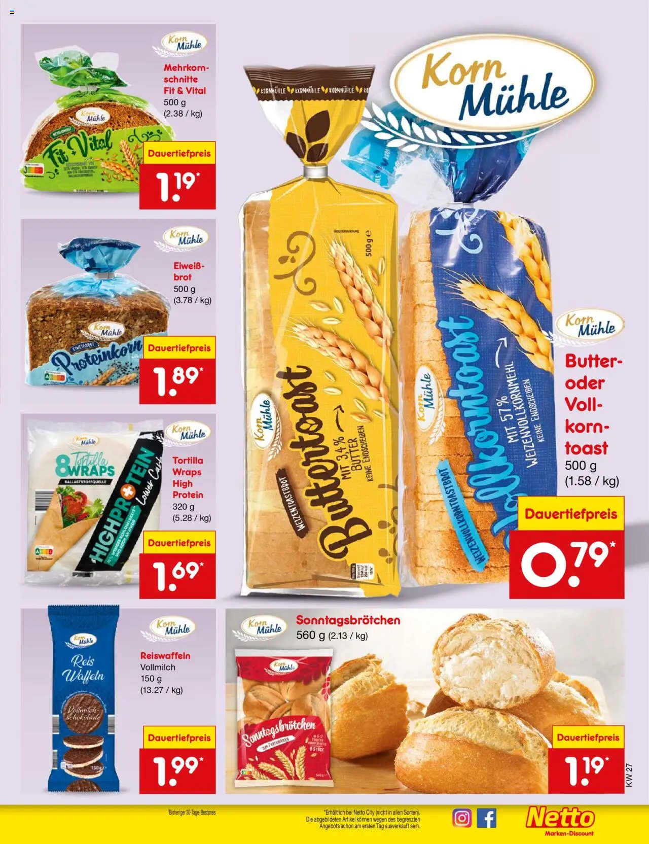 Netto Marken-Discount Prospekt 	 - gültig ab dem 30.06.2025 | Seite: 22 | Produkte: Mühle, Schokolade, Waffeln, Reis