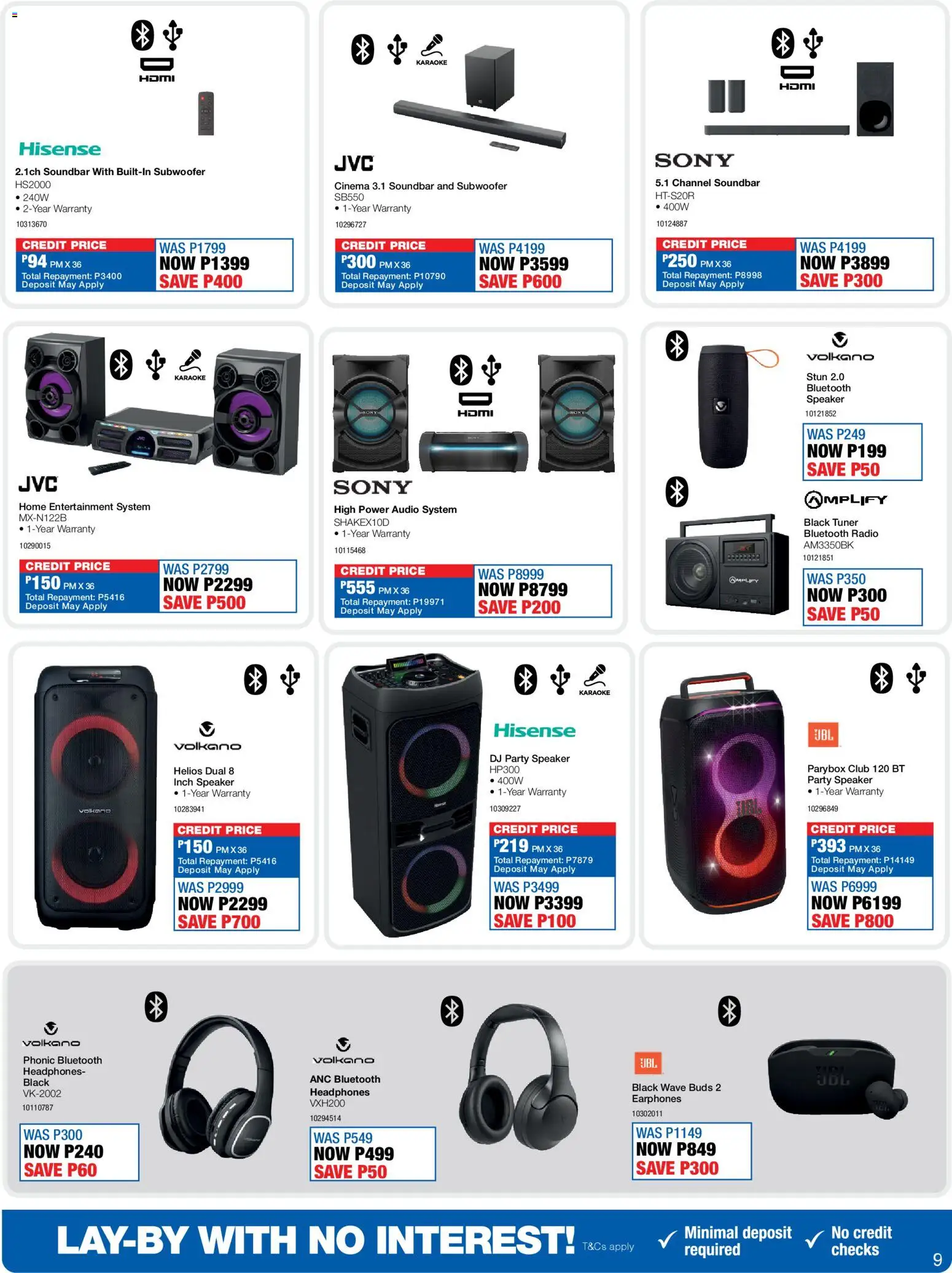 New OK Furniture catalogue – valid from 13.04.2026 | Page: 9 | Products: Audio, Radio, Headphones, Soundbar