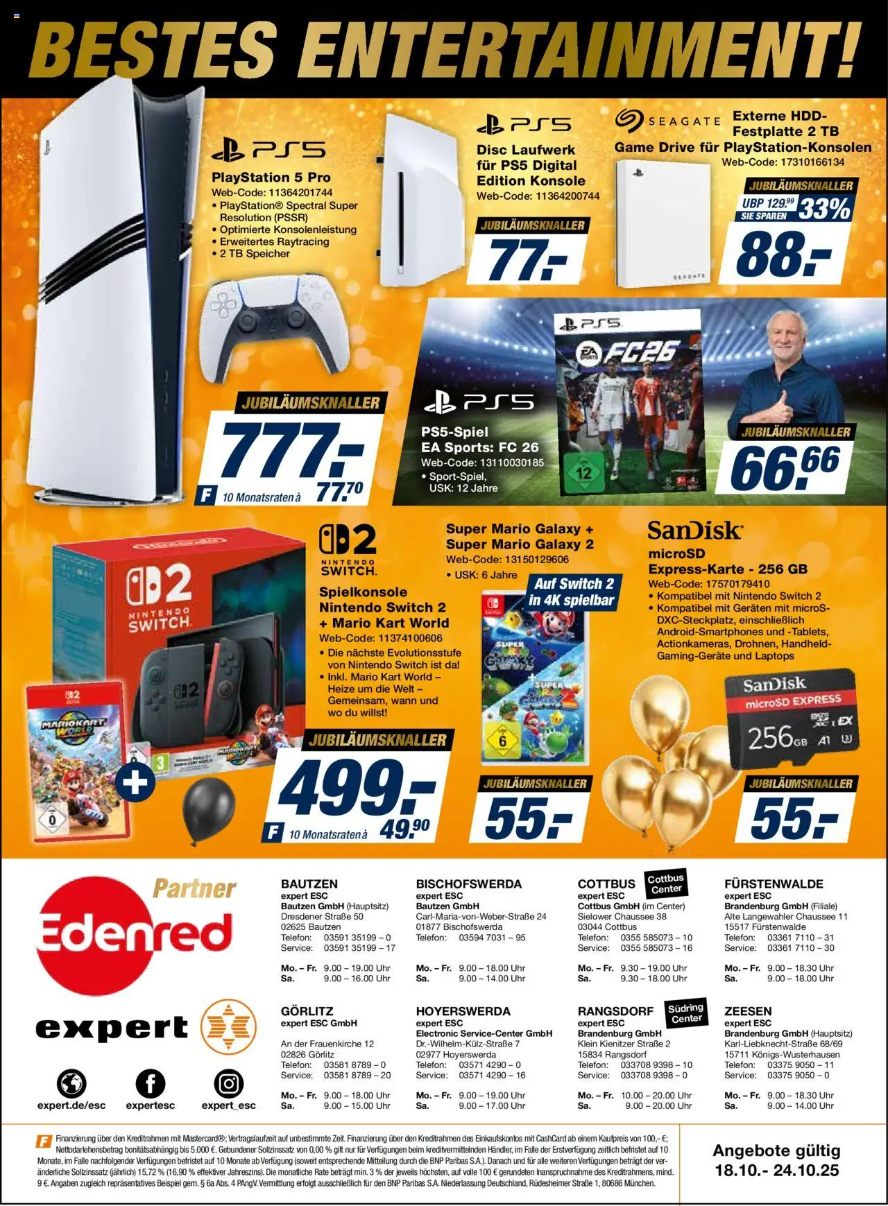 Expert Jubiläumsfinale – gültig ab 20.10.2025 | Seite: 12 | Produkte: Spielkonsole, Playstation, Telefon, Uhr