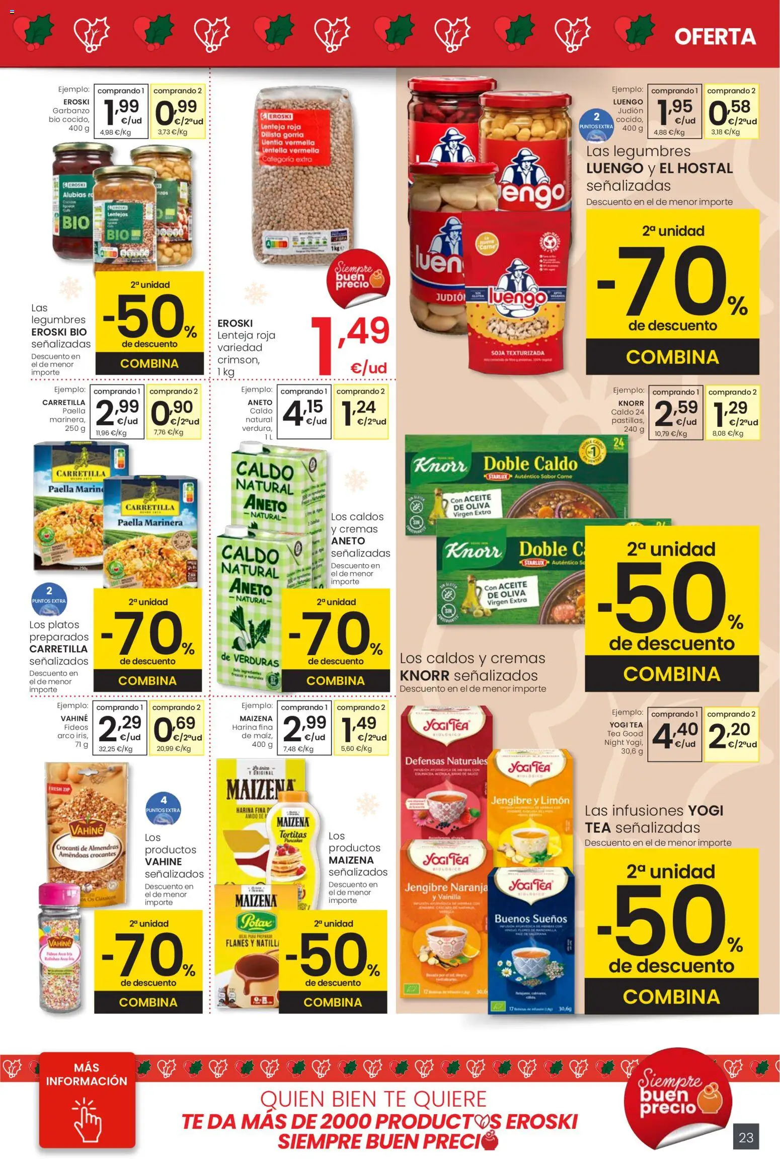 Eroski - Center │ válido desde el 18.12.2025 | Página: 23 | Productos: Aceite, Fideos, Té