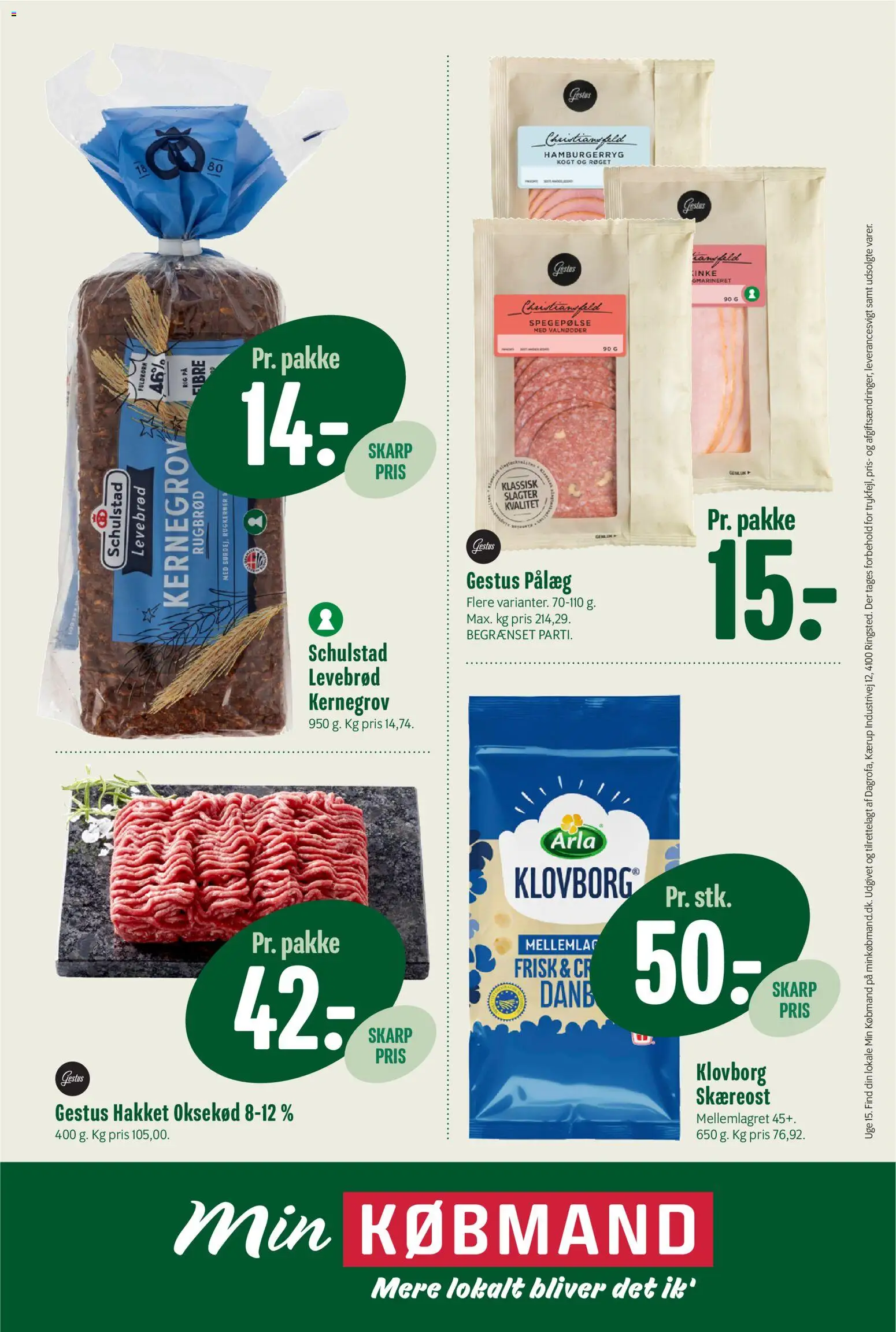 Min Købmand tilbudsavis – gyldig fra 03.04.2026 | Side: 8 | Produkter: Valnødder, Oksekød, Rugbrød, Hamburgerryg