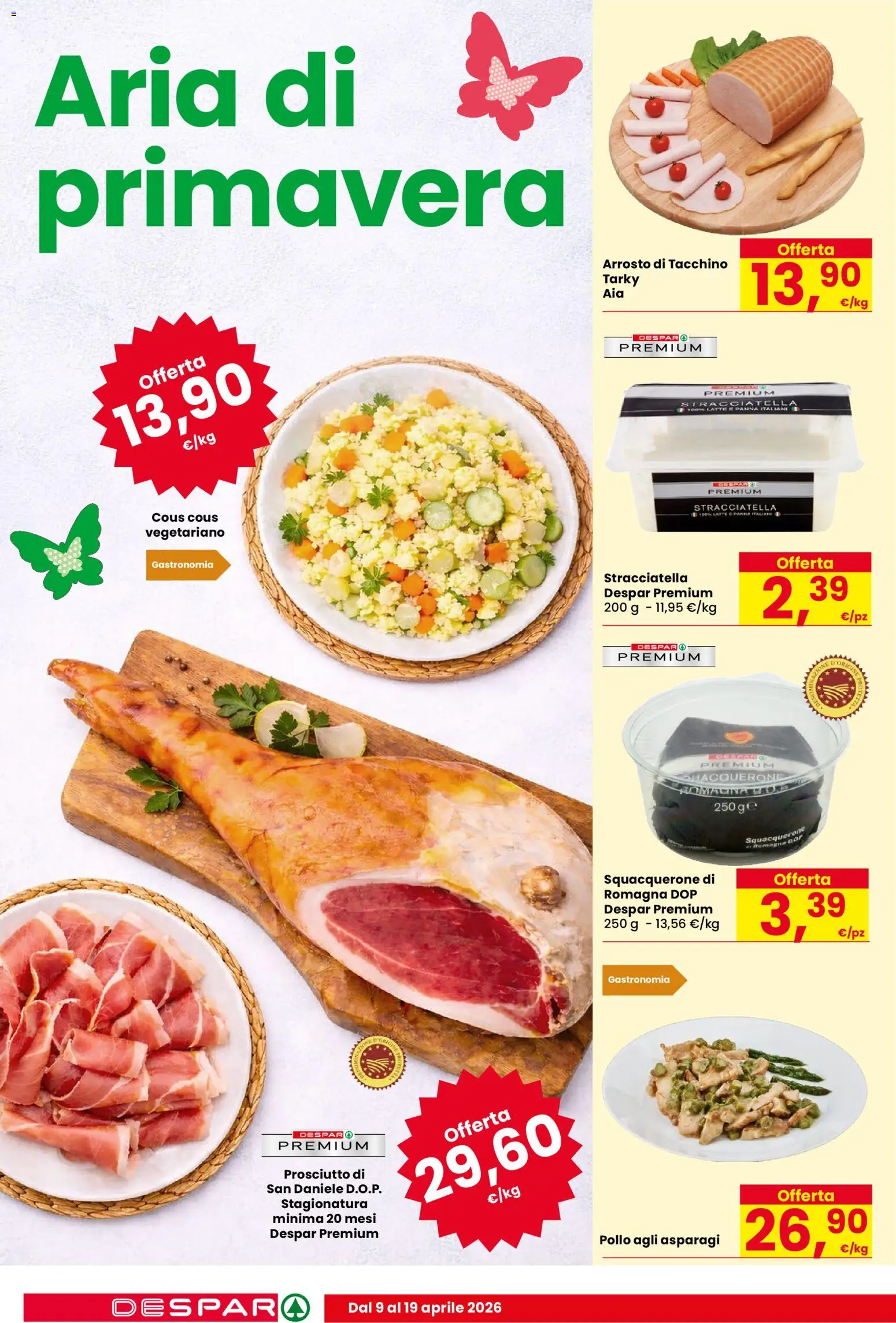 Volantino Despar del 09.04.2026 | Pagina: 4 | Prodotti: Pollo, Panna, Tacchino, Asparagi