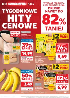 Náhled letáku Kaufland Polsko leták od 05.03.2026 | Strana: 2 | Produkty: Banány, Filet, Karty, Chorizo
