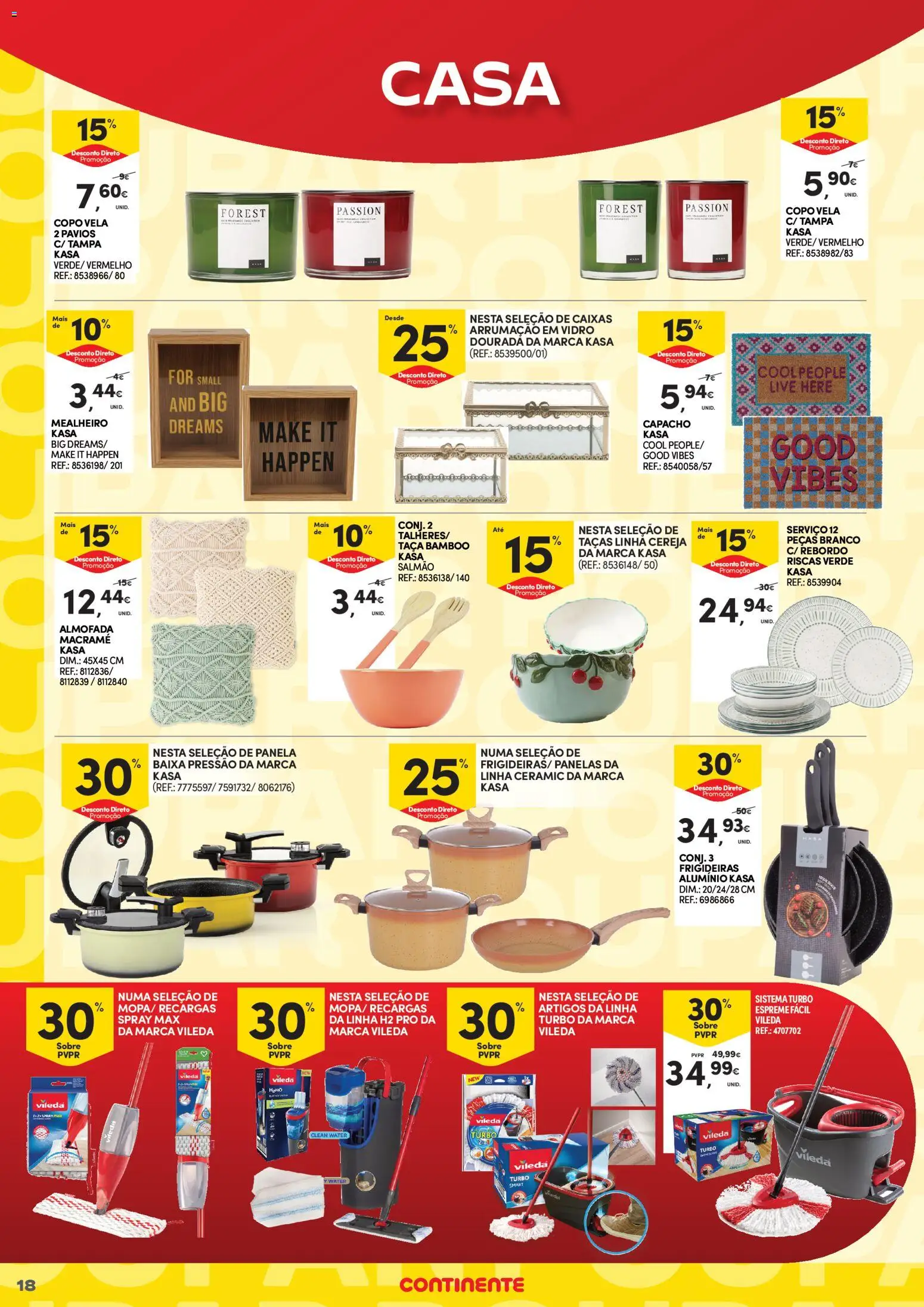 Continente - Açores Poupança para todos │ válido de 06.04.2026 | Página: 18 | Produtos: Dourada, Taças, Almofada, Salmão