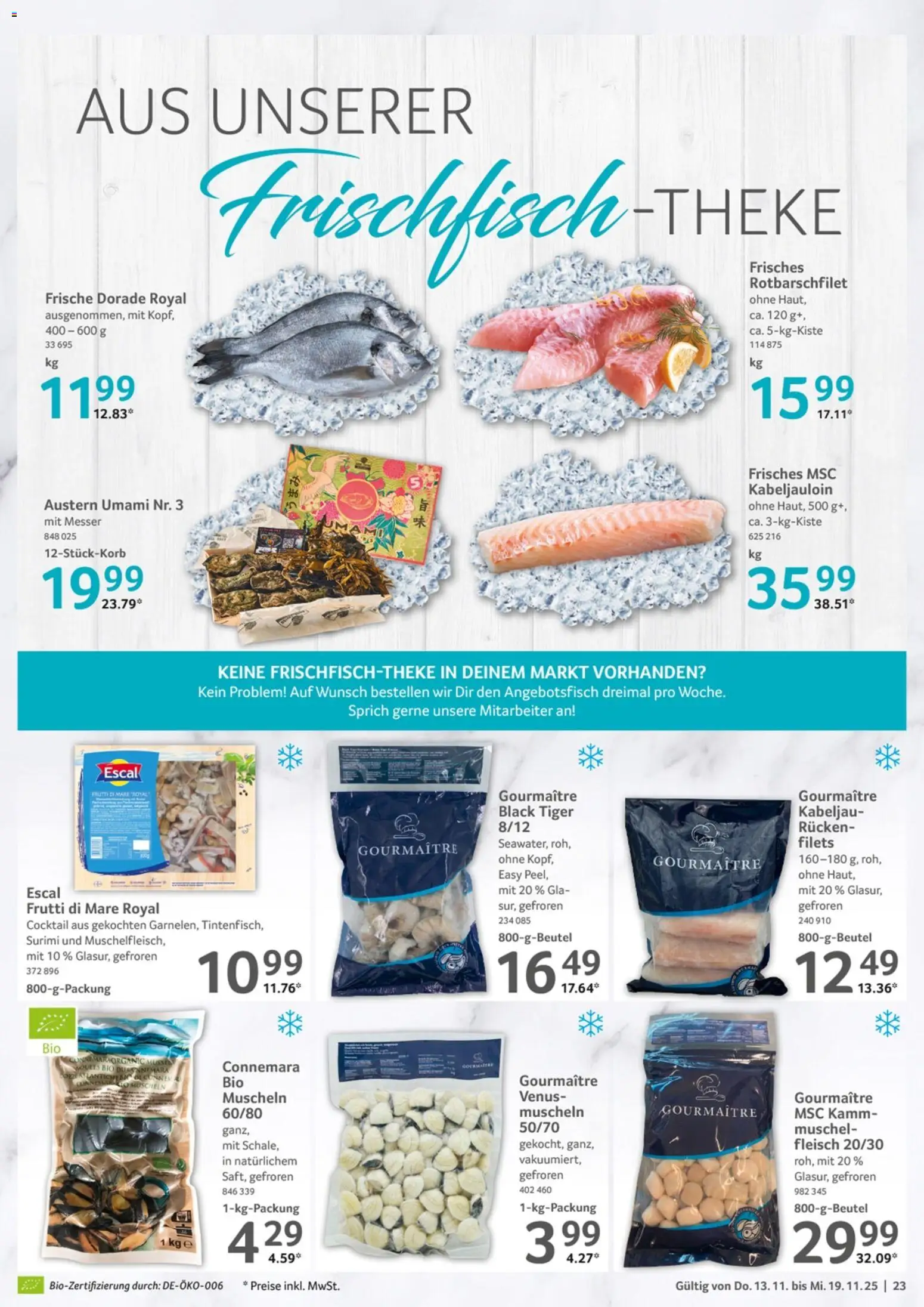 Selgros Prospekt 	 – gültig ab 13.11.2025 | Seite: 23 | Produkte: Dorade, Fleisch