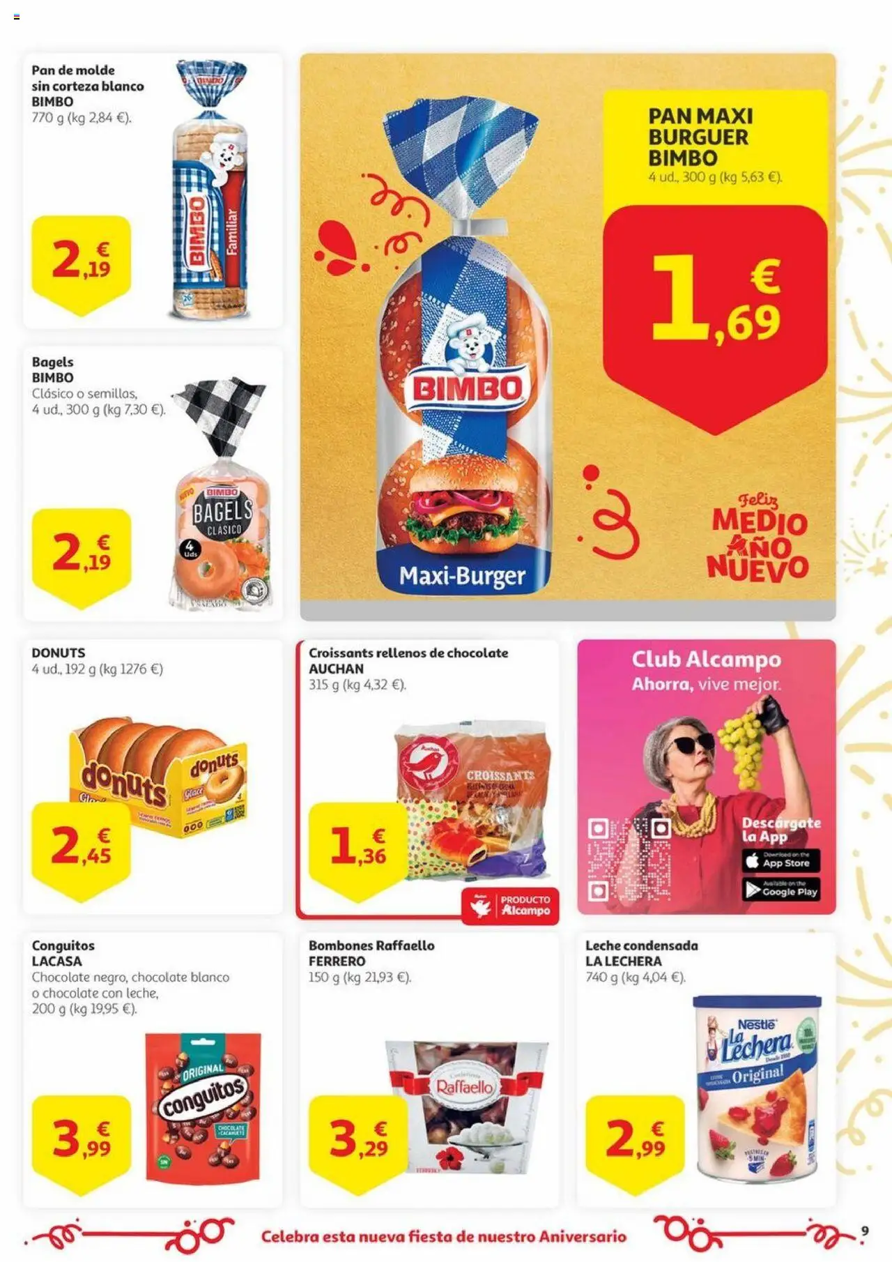 Alcampo -  Canarias │ válido desde el 17.06.2025 | Página: 9 | Productos: Leche, Pan, Chocolate, Φαρίνα