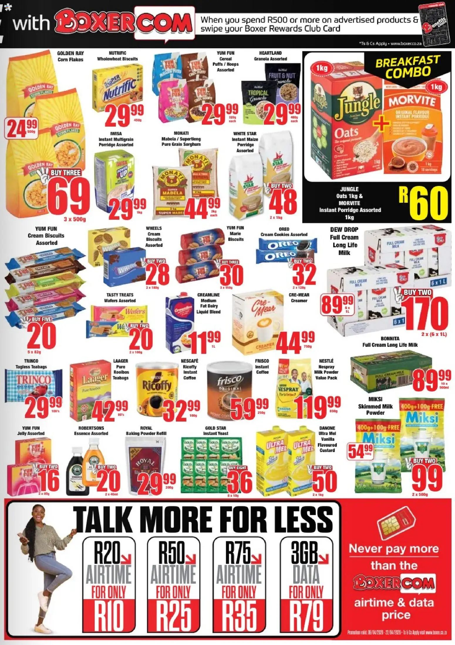 New Boxer catalogue – valid from 09.04.2026 | Page: 5 | Products: BB cream, Custard, Cookies, Estuche organizador de viaje