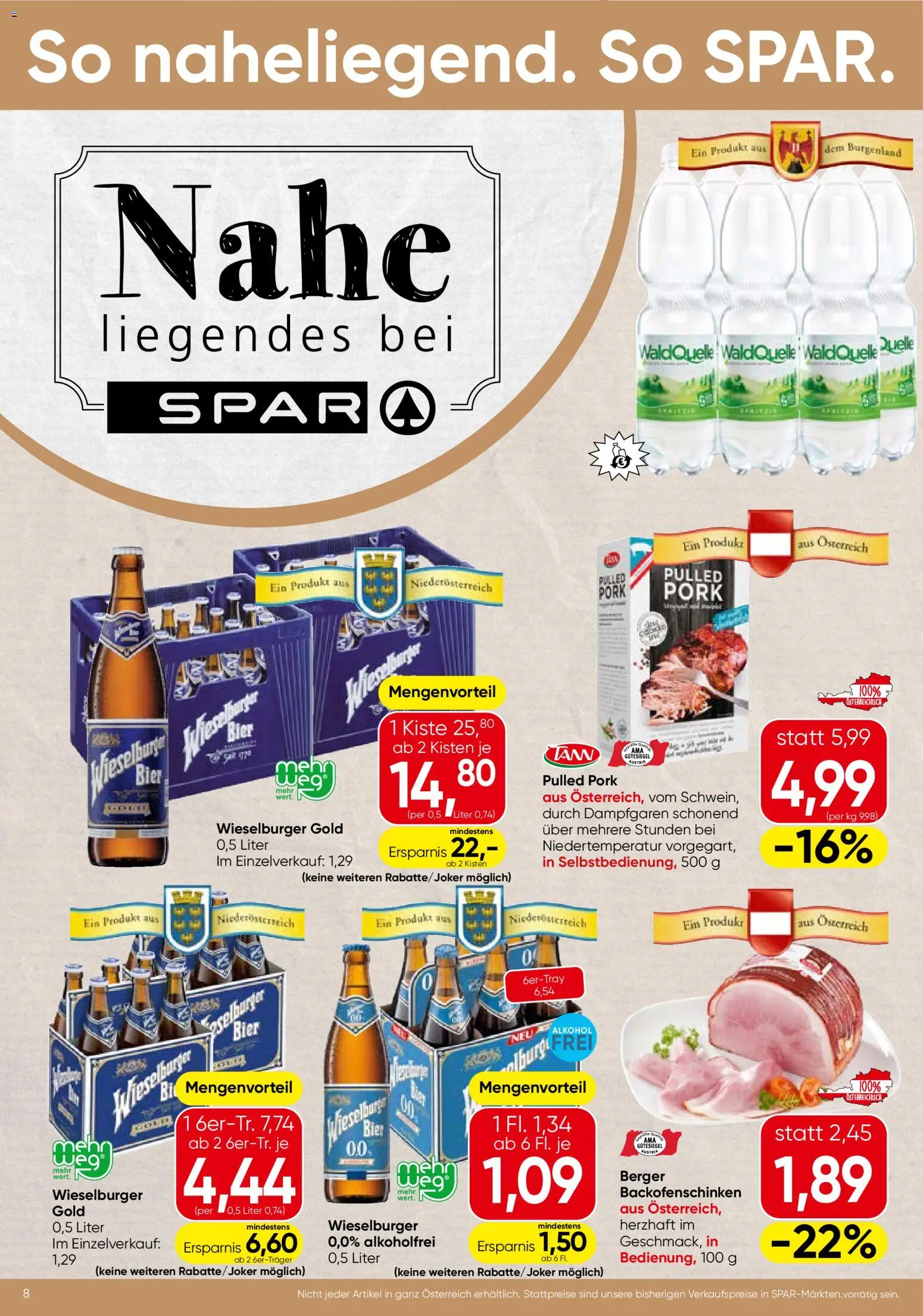 Spar Flugblatt - Burgenland gültig ab 15.01.2026 | Seite: 8 | Produkte: Bier