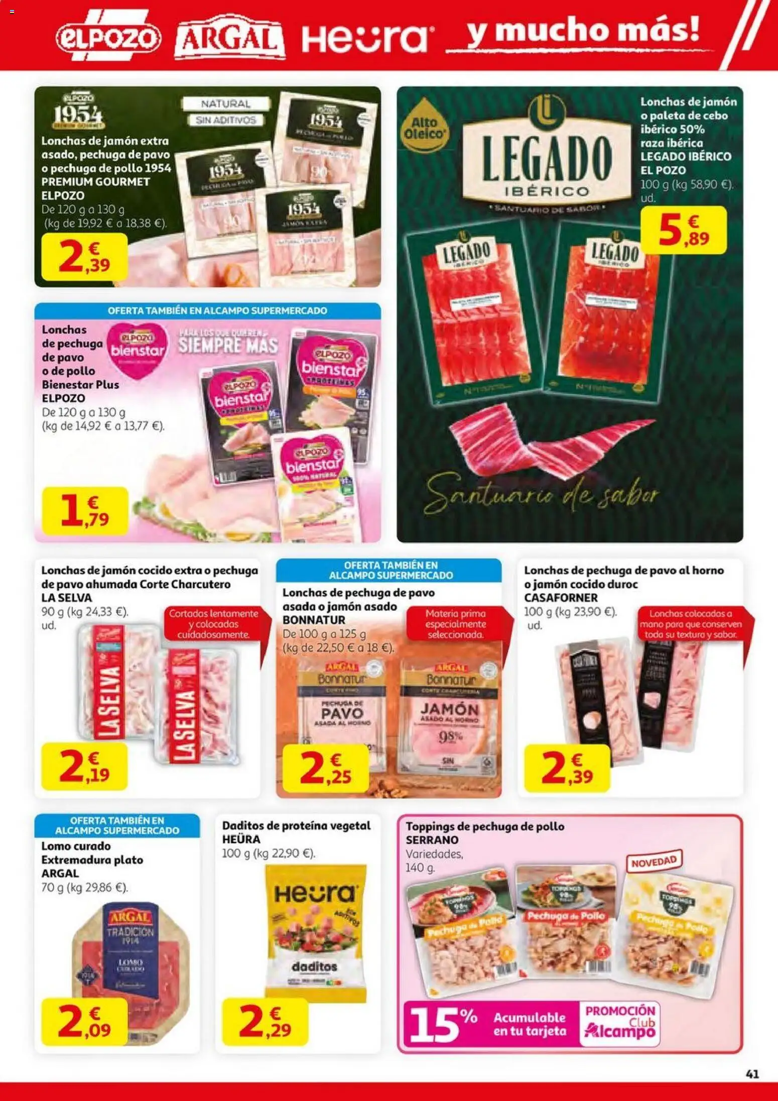 Alcampo - HG Pio XII Unificado  │ válido desde el 23.10.2025 | Página: 41 | Productos: Jamón, Jamón cocido, Horno