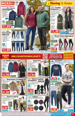 Norma Flugblatt ab 13.10.2025 gültig | Seite: 3 | Produkte: Jacke, Hose, Leggings, Strumpfhose