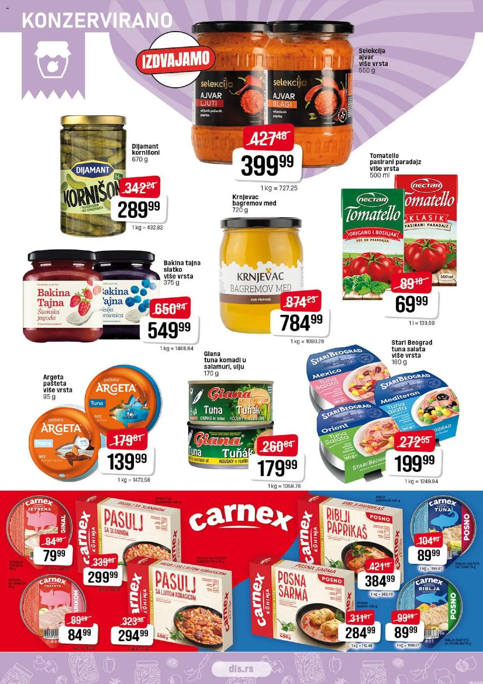 Super DIS katalog - važi od 21.12.2025 | Strana: 8 | Proizvode: Salata, Pasirani paradajz, Paprika, Med