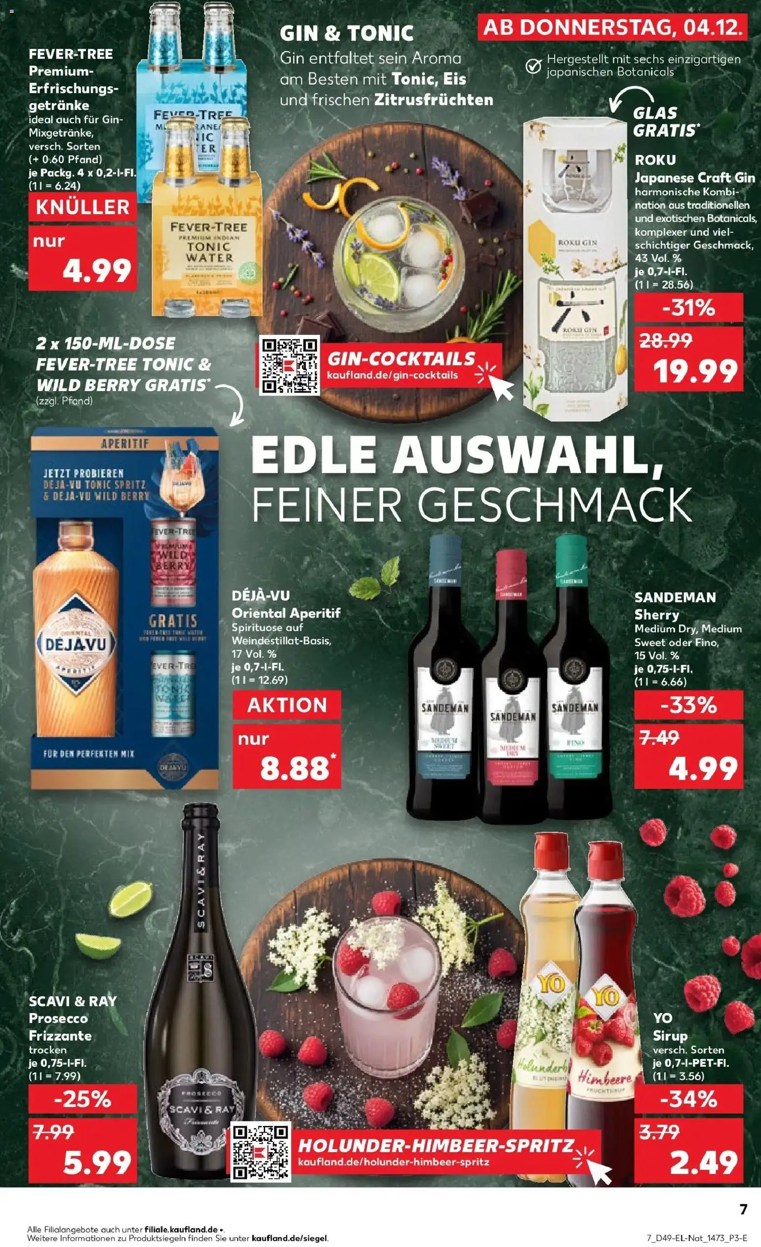 Kaufland prospekt Schmölln	 – gültig ab 08.12.2025 | Seite: 73 | Produkte: Sirup, Prosecco, Himbeere, Gin