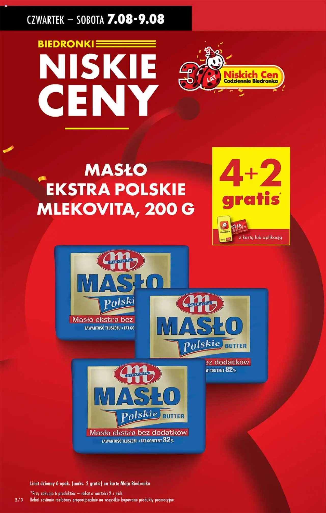 Biedronka gazetka - Oferta W tym tygodniu od 07.08.2025 | Strona: 2 | Produkty: Karta, Masło Polskie, Masło