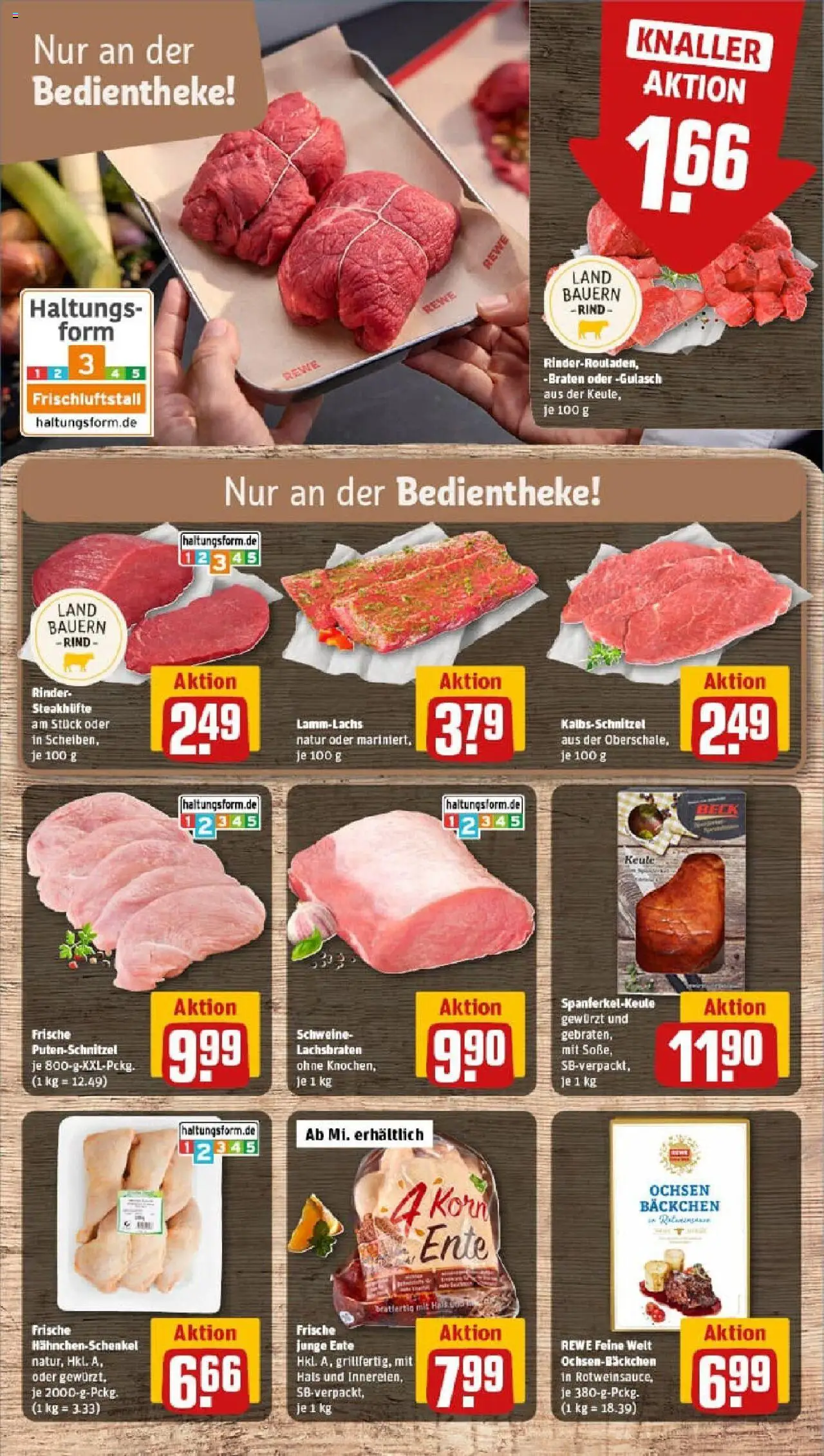 Rewe prospekt Fridingen An Der Donau	 – gültig ab 28.09.2025 | Seite: 14 | Produkte: Hahnchenschenkel, Schnitzel, Gulasch, Steak