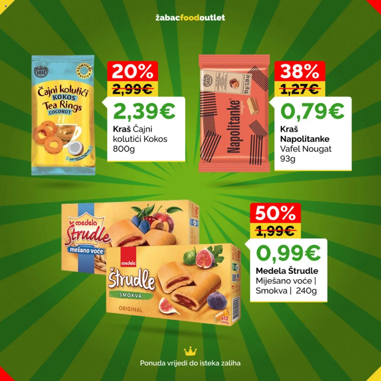 Žabac katalog | vrijedi od 02.03.2026 | Stranica: 34 | Proizvodi: Čajni kolutići, Napolitanke, Voće, Štrudle
