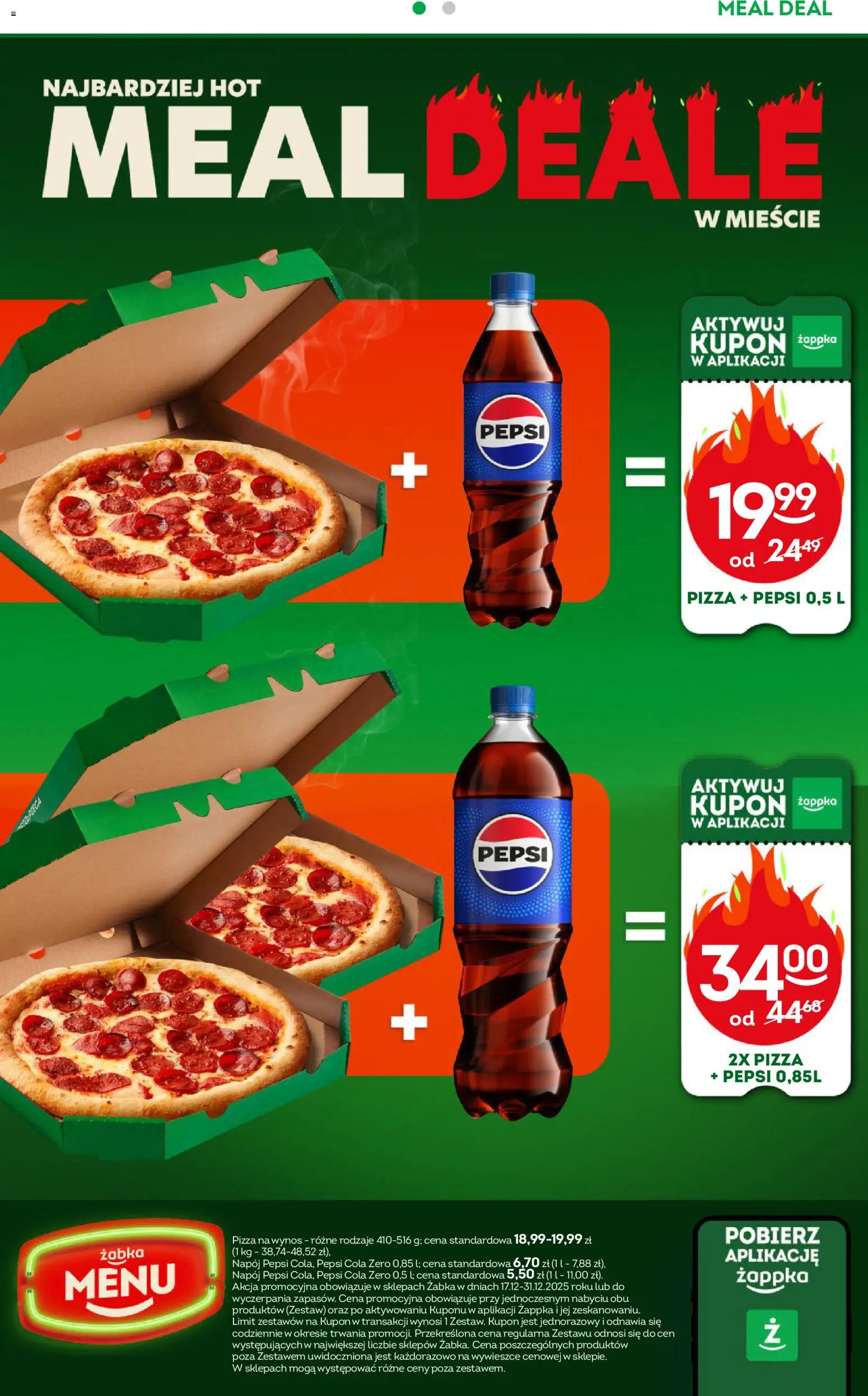 Żabka Gazetka od 17.12.2025 | Strona: 44 | Produkty: Pepsi, Pizza