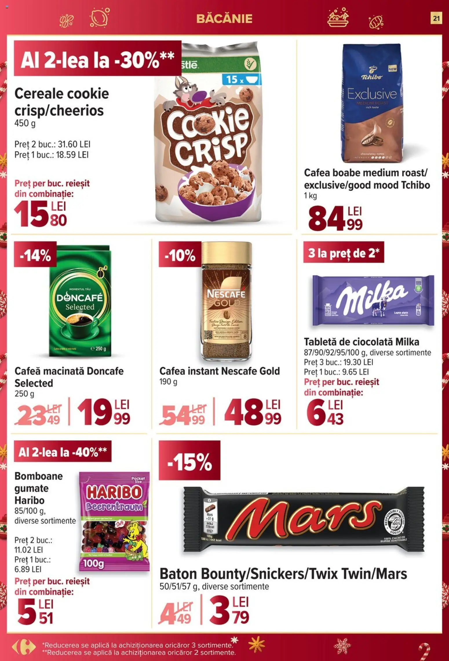 Noul catalog Carrefour – valabil de la 03.12.2025 | Pagină: 21 | Produse: Tabletă, Ciocolată, Bomboane, Cereale