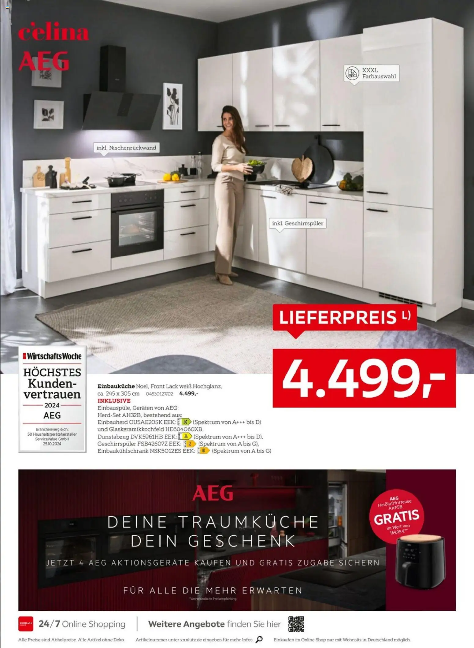 XXXL Lutz - Küchentesterinnen und -tester gesucht – gültig ab 20.12.2025 | Seite: 10 | Produkte: AEG, Geschirrspüler, Einbauküche, Dunstabzug