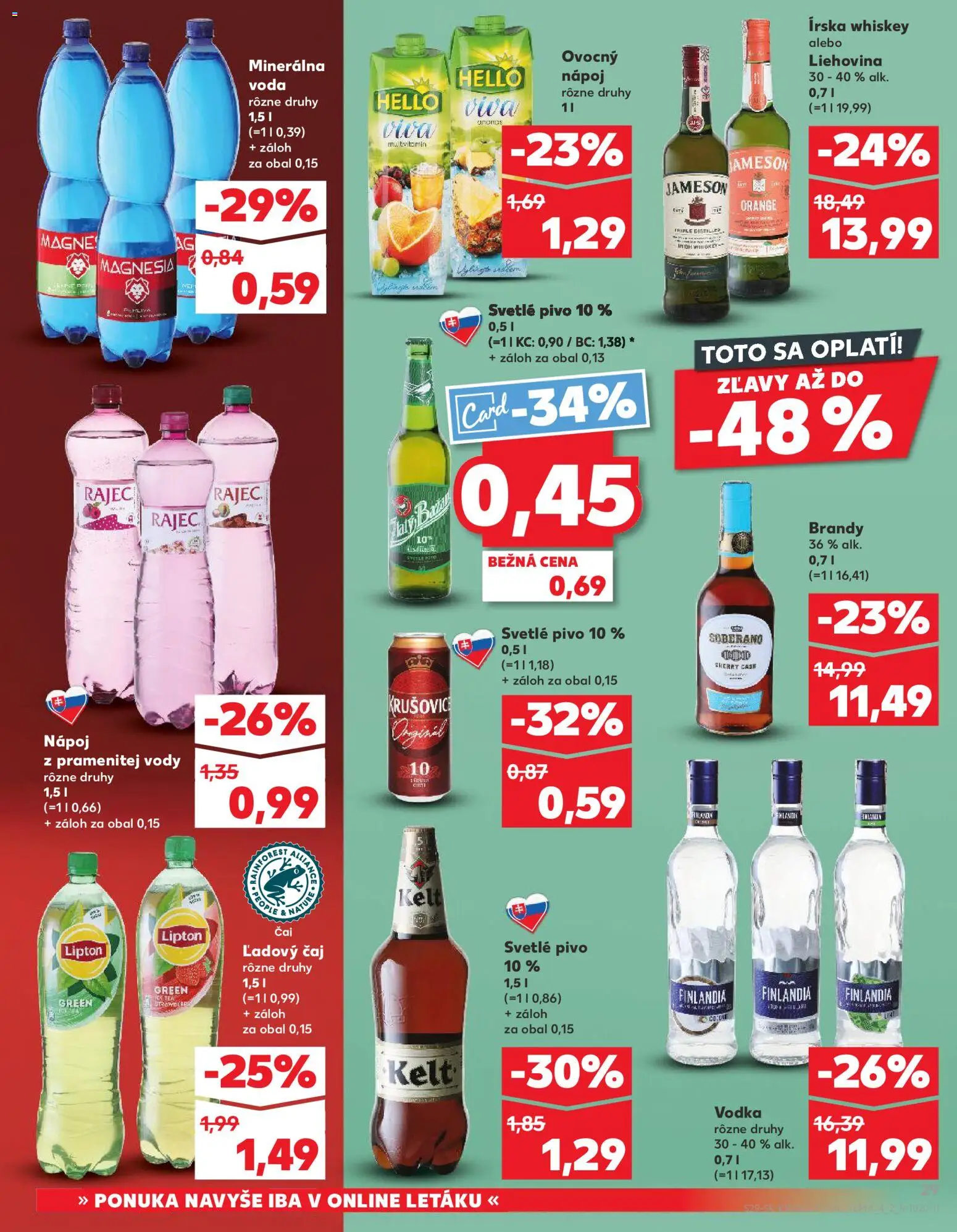Nové Kaufland akcie – leták je platný od 05.02.2026 | Strana: 29 | Produkty: Krušovice, Magnesia, Brandy, Finlandia