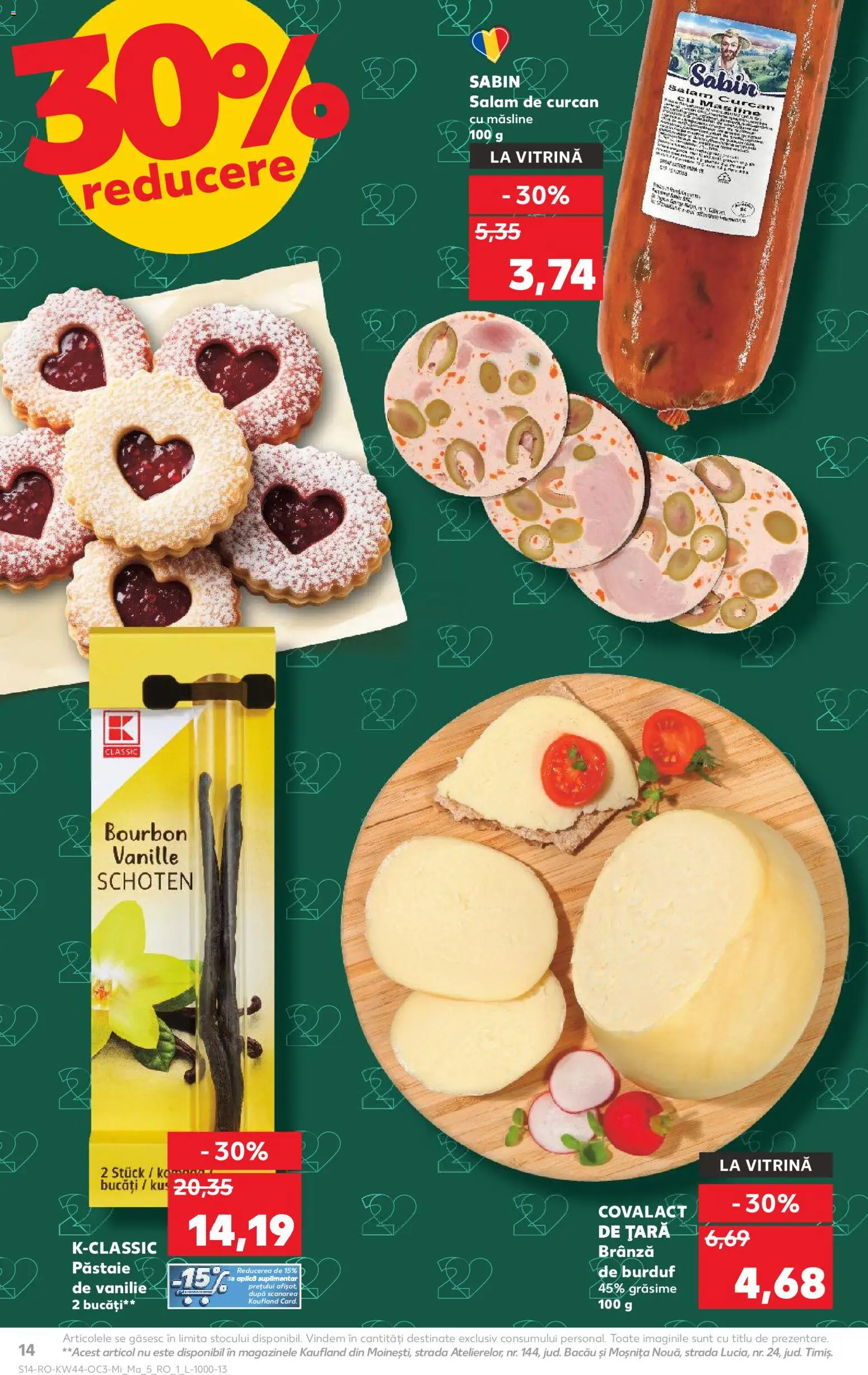 Noul catalog Kaufland – valabil de la 29.10.2025 | Pagină: 14 | Produse: Tırnak makası, Măsline, Salam, Bourbon