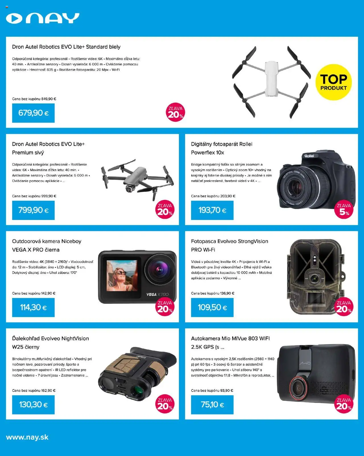 Nové NAY Elektrodom akcie – leták je platný od 08.09.2025 | Strana: 8 | Produkty: Led reflektor, Reflektor, Niceboy, Gps