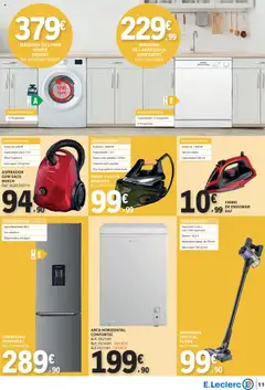 E.Leclerc - Folheto Não Alimentar │ válido de 17.07.2025 | Página: 11 | Produtos: Máquina de lavar, Ferro, Aspirador, Base