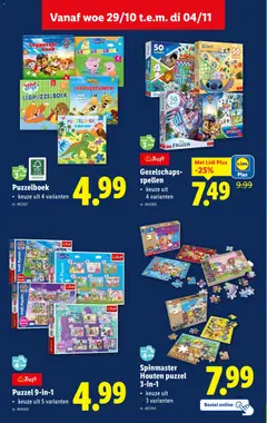 Lidl Folder week 44 - Voorbeeld van een folder van Lidl, geldig van 29.10.2025 | Pagina: 44 | Producten: Boek, Puzzel