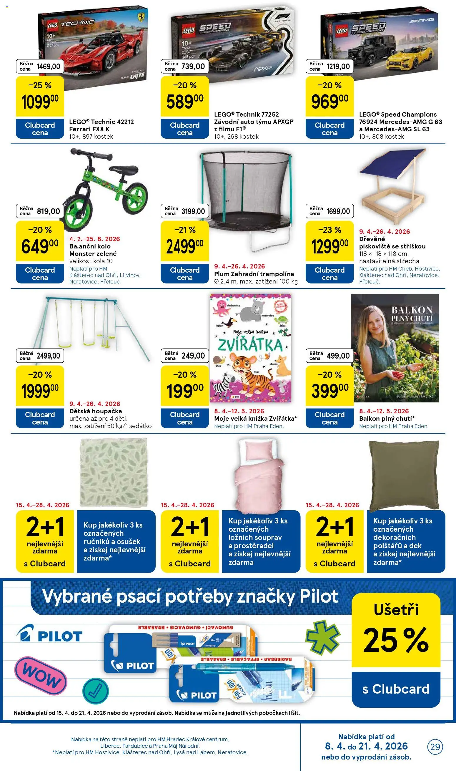 Tesco leták - Hypermarket od 15.04.2026 | Strana: 29 | Produkty: LEGO, Kolo, Houpačka, Trampolína