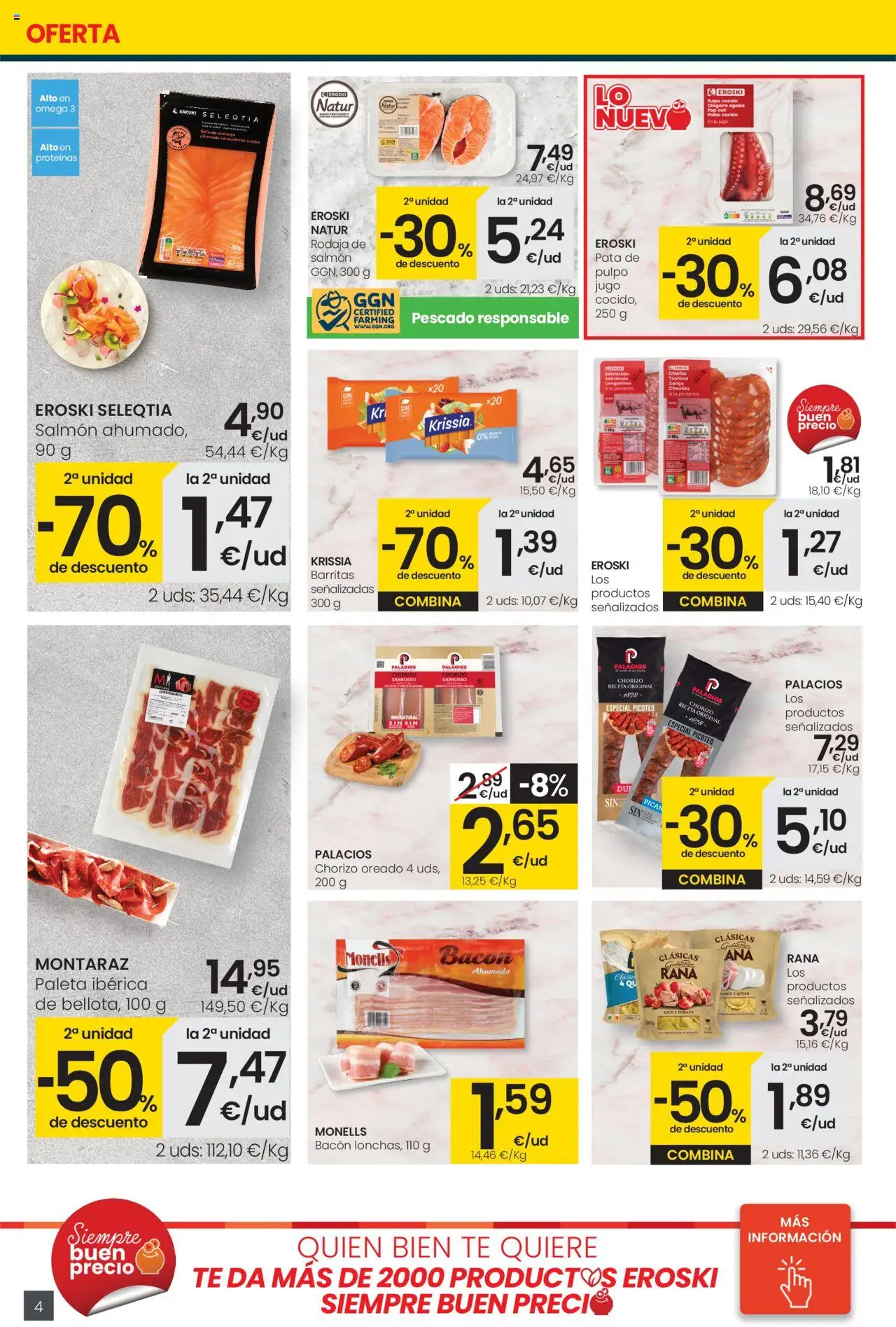 Eroski - Precio más bajo  │ válido desde el 16.10.2025 | Página: 4 | Productos: Δοχείο φοντί, Jugo, Pescado, Té