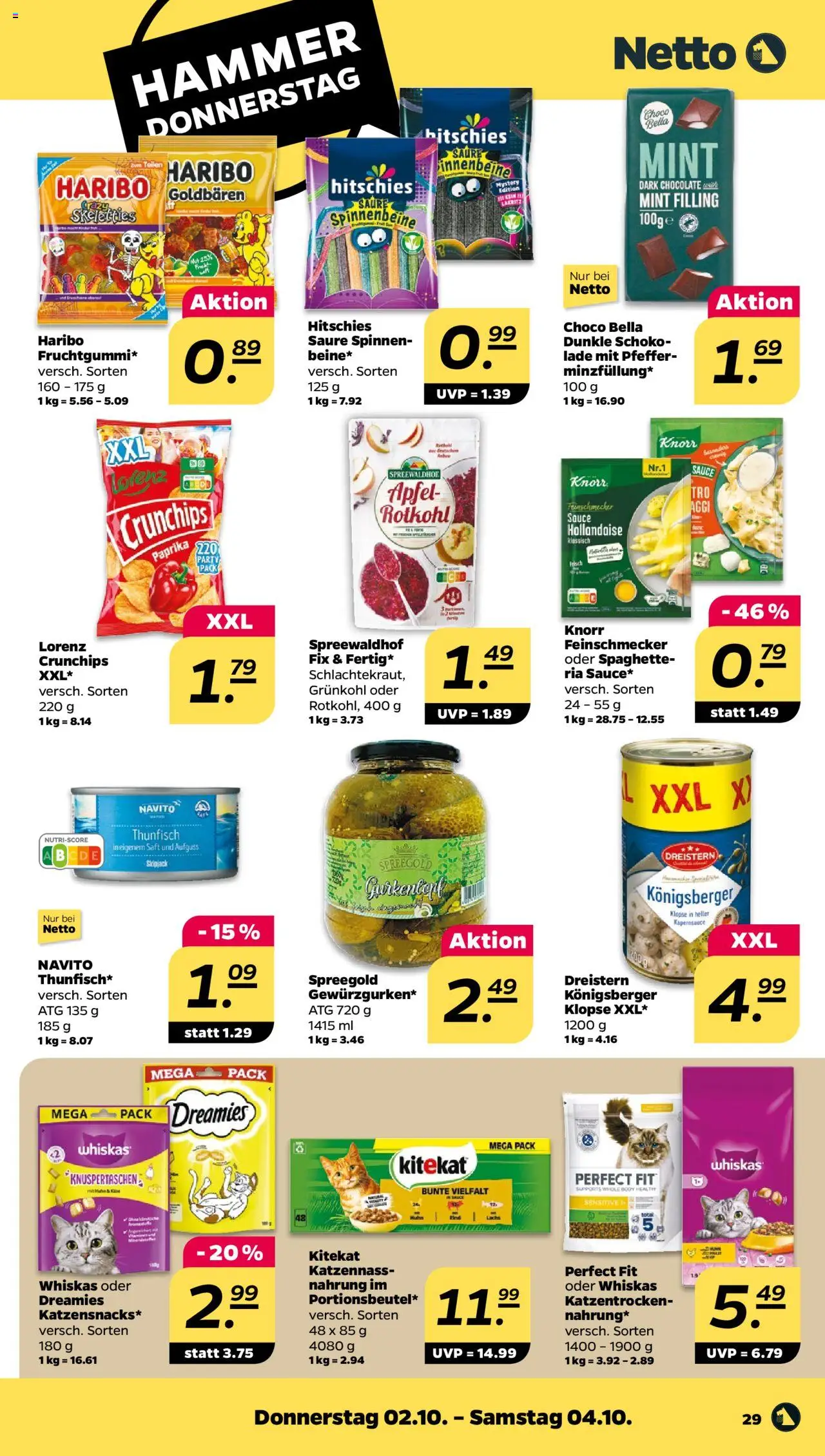 Netto Prospekt 	 – gültig ab 29.09.2025 | Seite: 29 | Produkte: Rotkohl, Äpfel, Knorr, Lachs