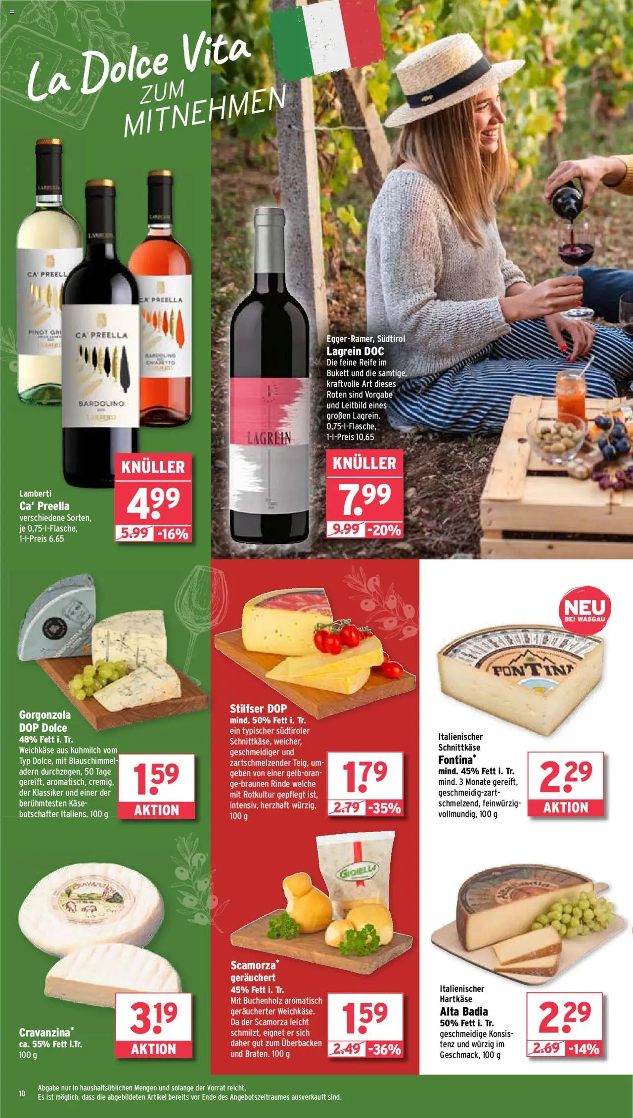 Wasgau Prospekt 	 - gültig ab dem 18.08.2025 | Seite: 10 | Produkte: Käse