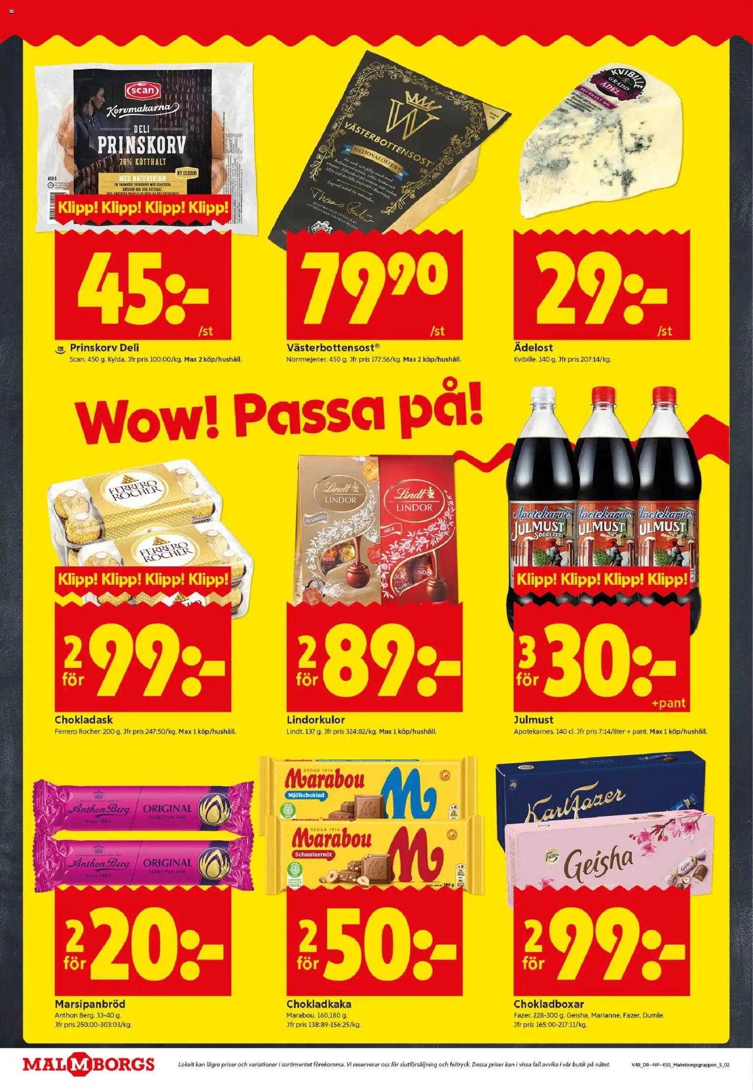ICA Kvantum reklamblad aktuell från 24.11.2025 | Sida: 2 | Produkter: Chokladkaka, Prinskorv
