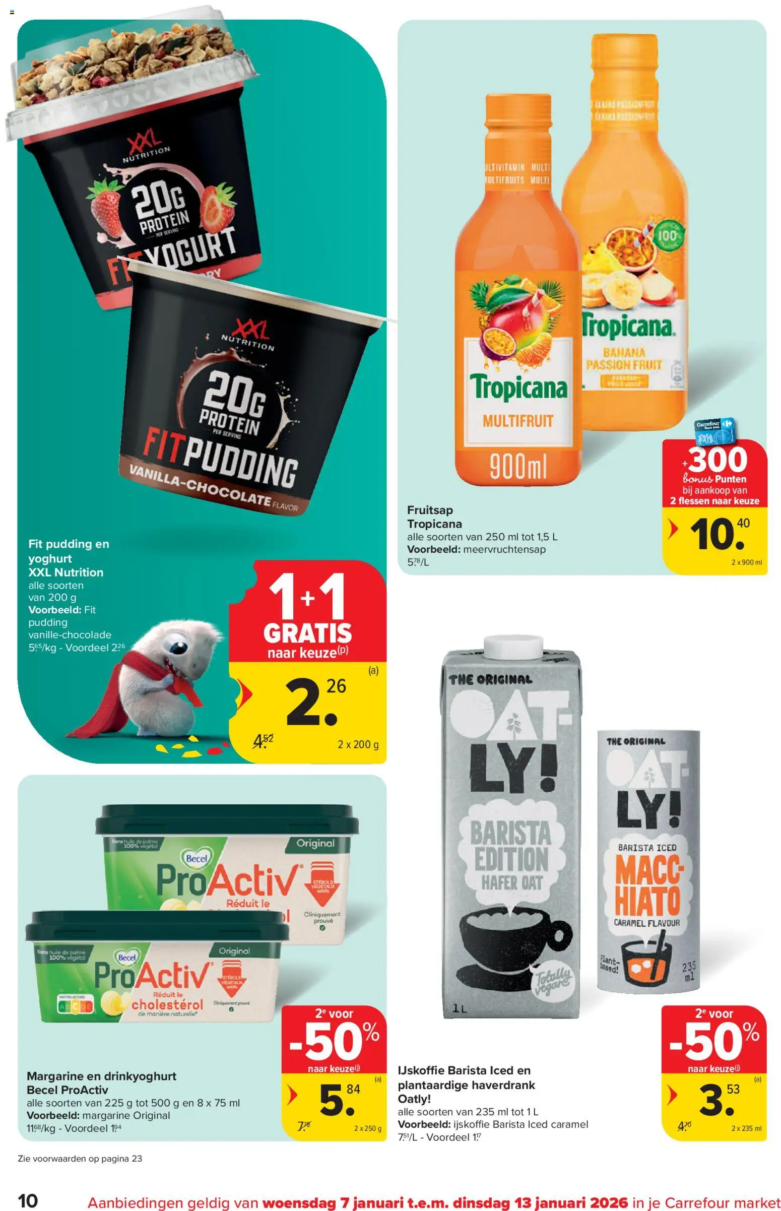 {H1} | Pagina: 10 | Producten: Tropicana, Pudding, Fruit, Ijskoffie