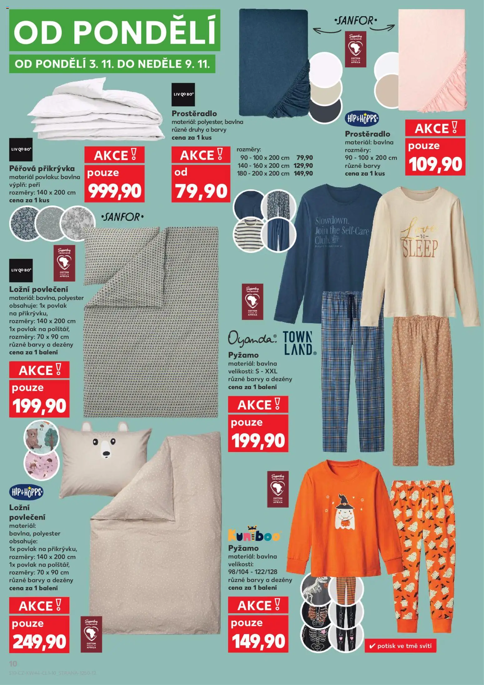 Kaufland leták - Kolín od 29.10.2025 | Strana: 10 | Produkty: Pyžamo, Povlečení, Ložní povlečení, Přikrývka