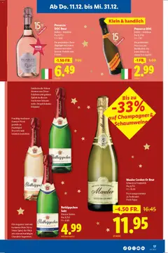 Lidl Aktionen ab 11.12.2025 gültig | Seite: 17 | Produkte: Sekt, Wein