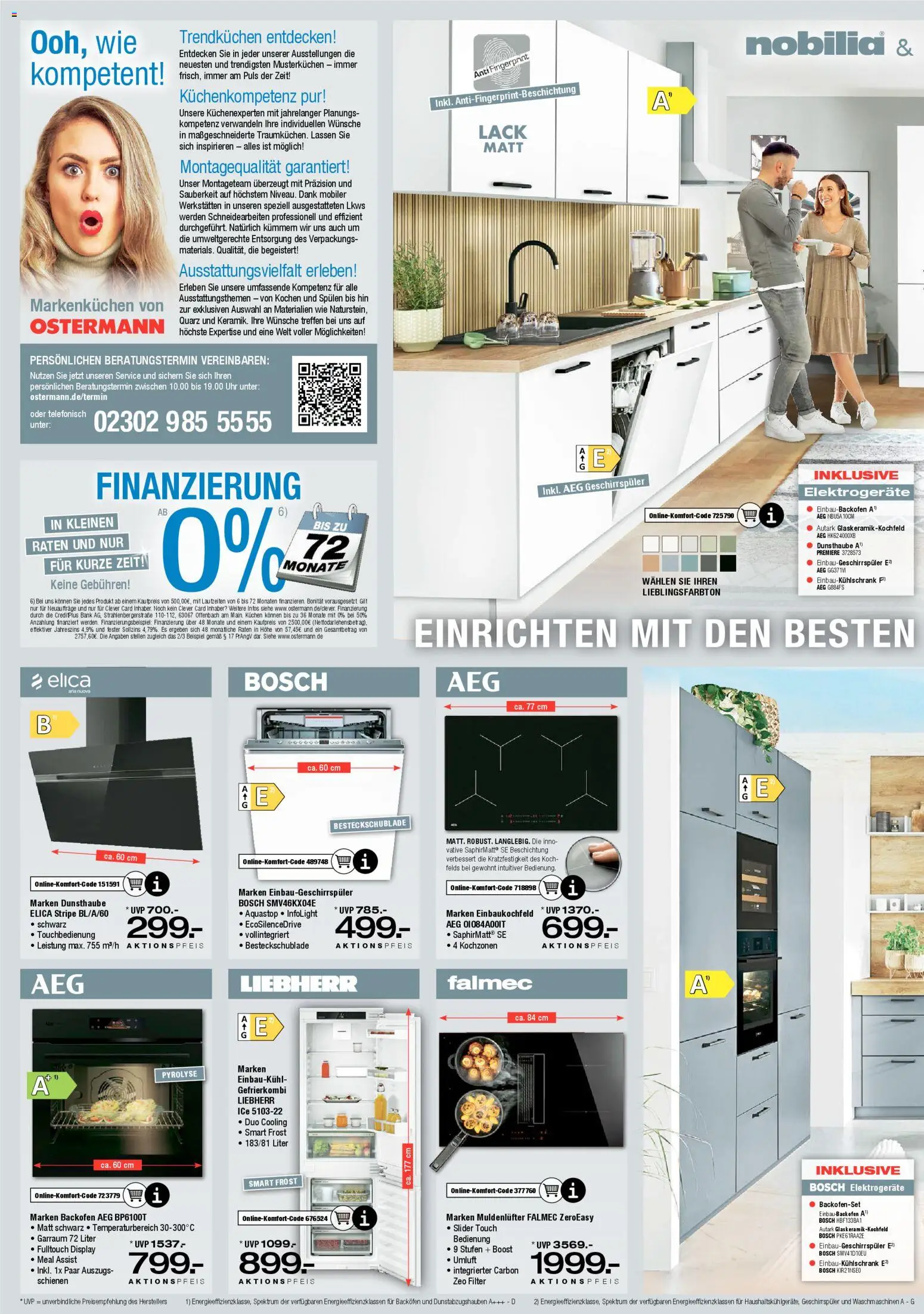 Ostermann Einrichten mit den besten Marken – gültig ab 28.11.2025 | Seite: 10 | Produkte: Bosch, Liebherr, AEG, Uhr