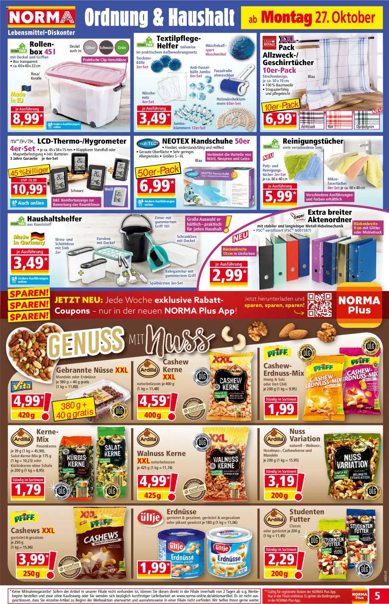 Norma Flugblatt gültig ab 27.10.2025 | Seite: 6 | Produkte: Salz, Handschuhe, Box, Waschmittel