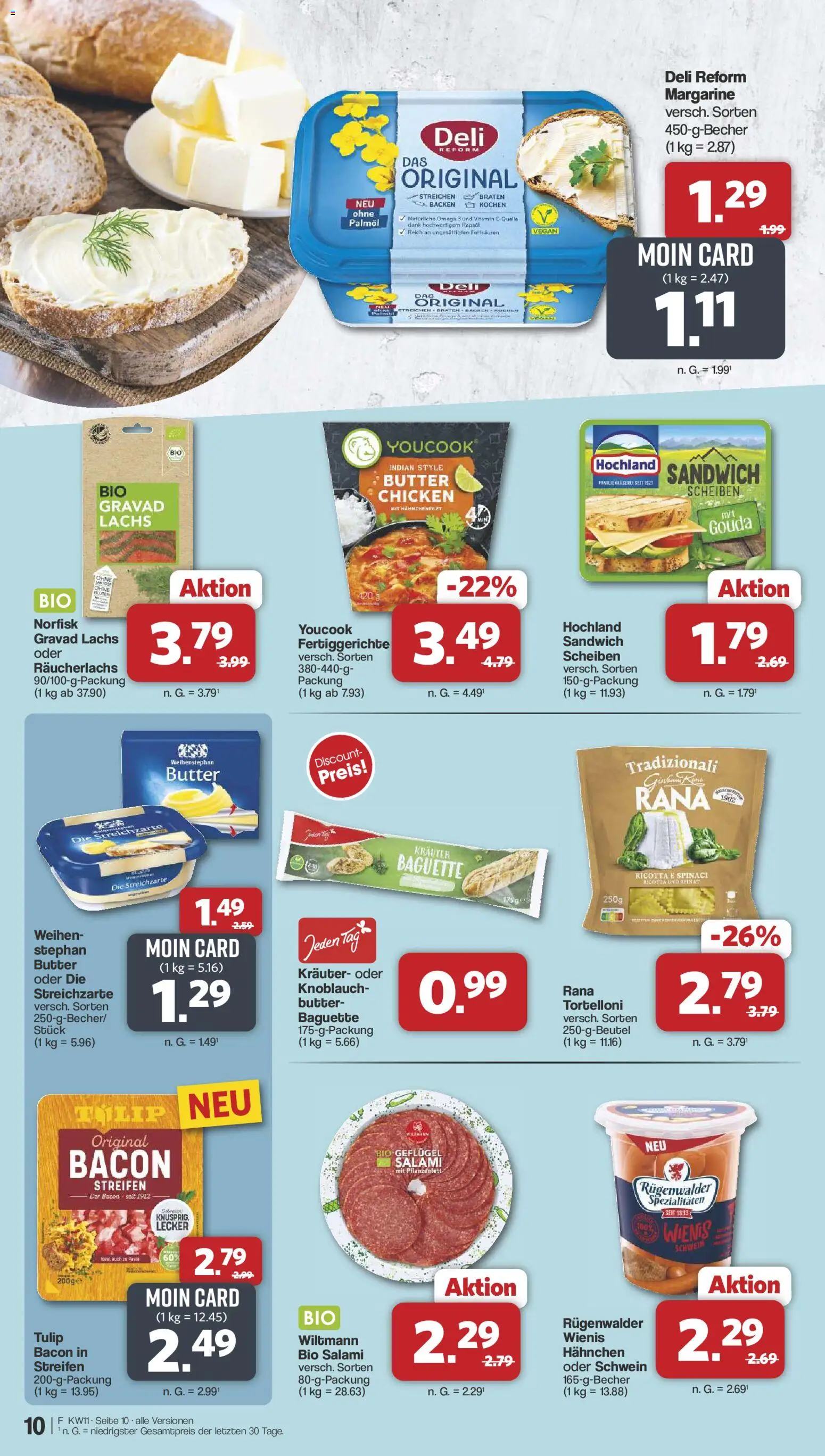 Famila Nordwest Prospekt 	 – gültig ab 09.03.2026 | Seite: 10 | Produkte: Gouda, Weihenstephan butter, Knoblauch, Salami